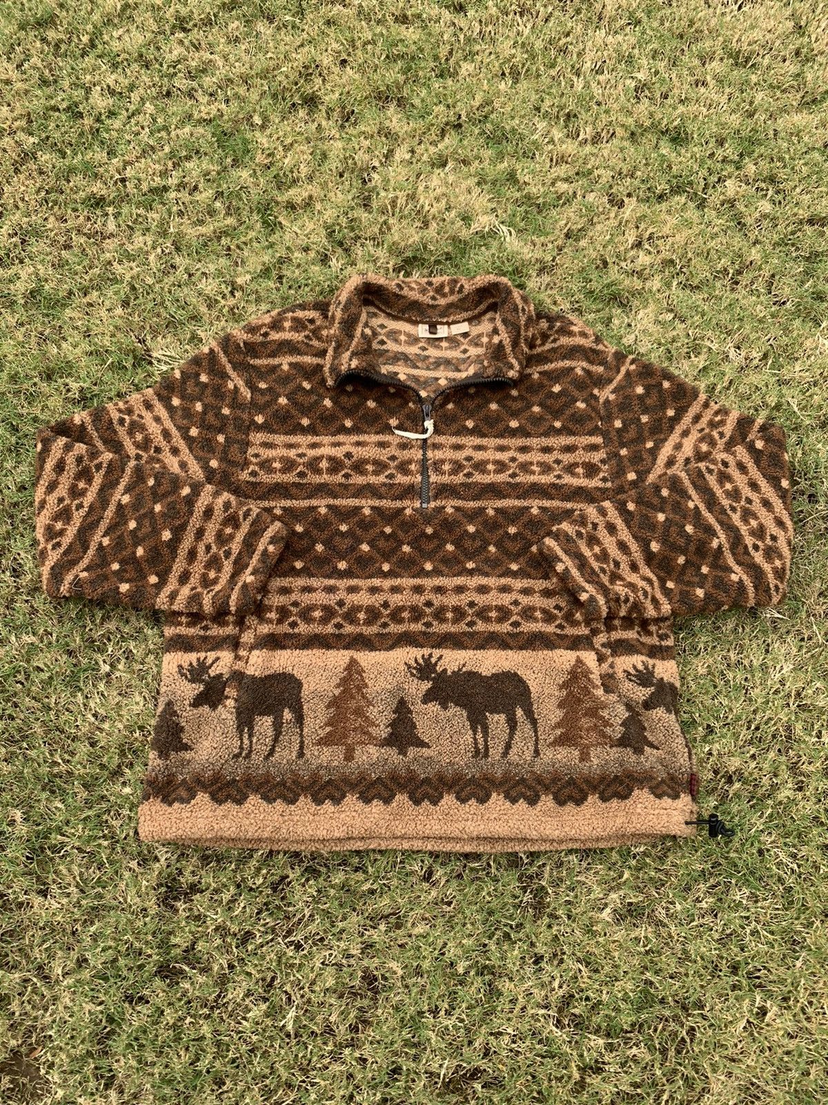 Vintage 90s Navajo Animal Fleece Jacket / Sweater Grailed