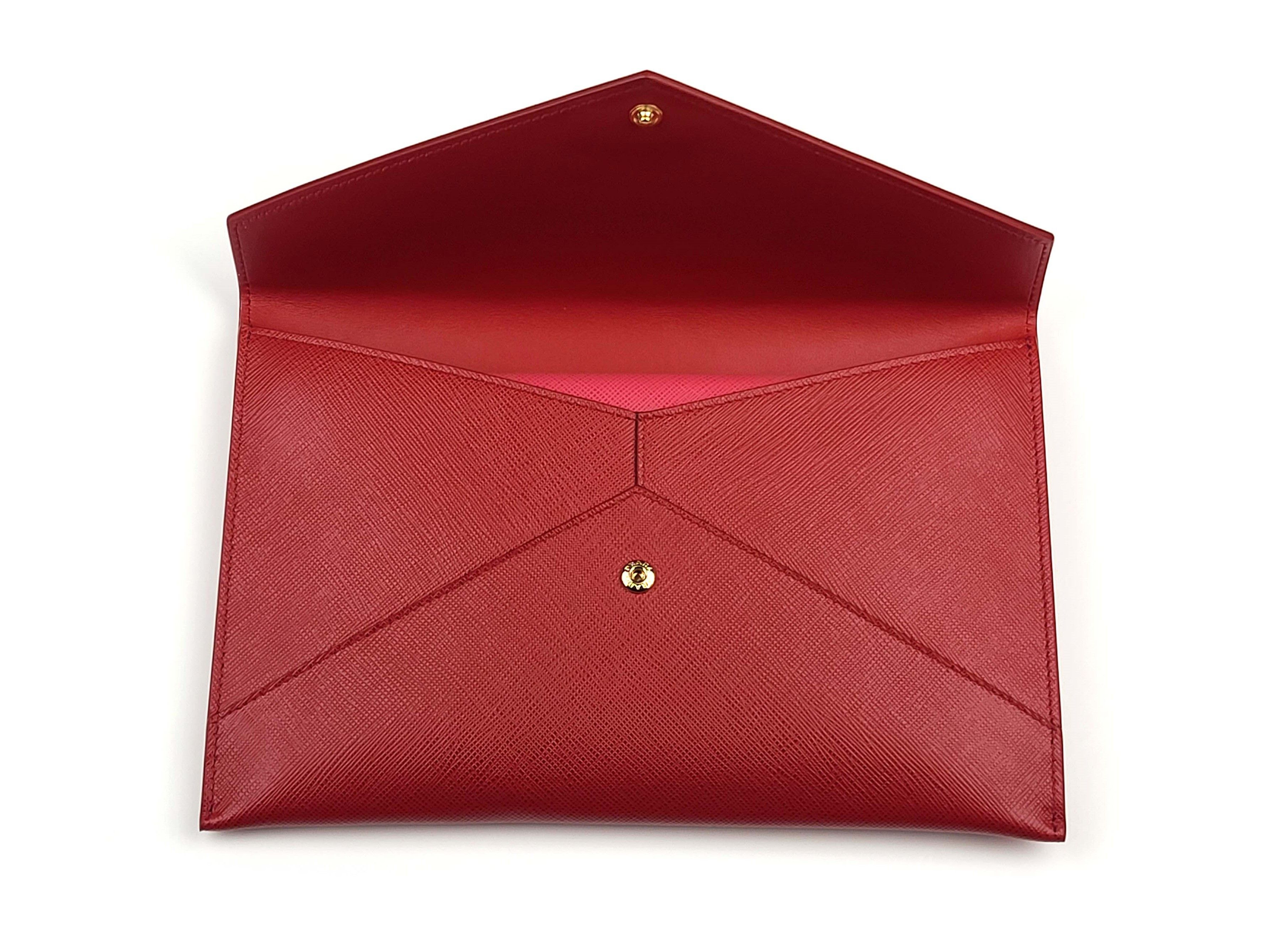 Prada Nested Saffiano Leather Envelope Portfolio Clutch Wallet Size ONE SIZE - 5 Thumbnail