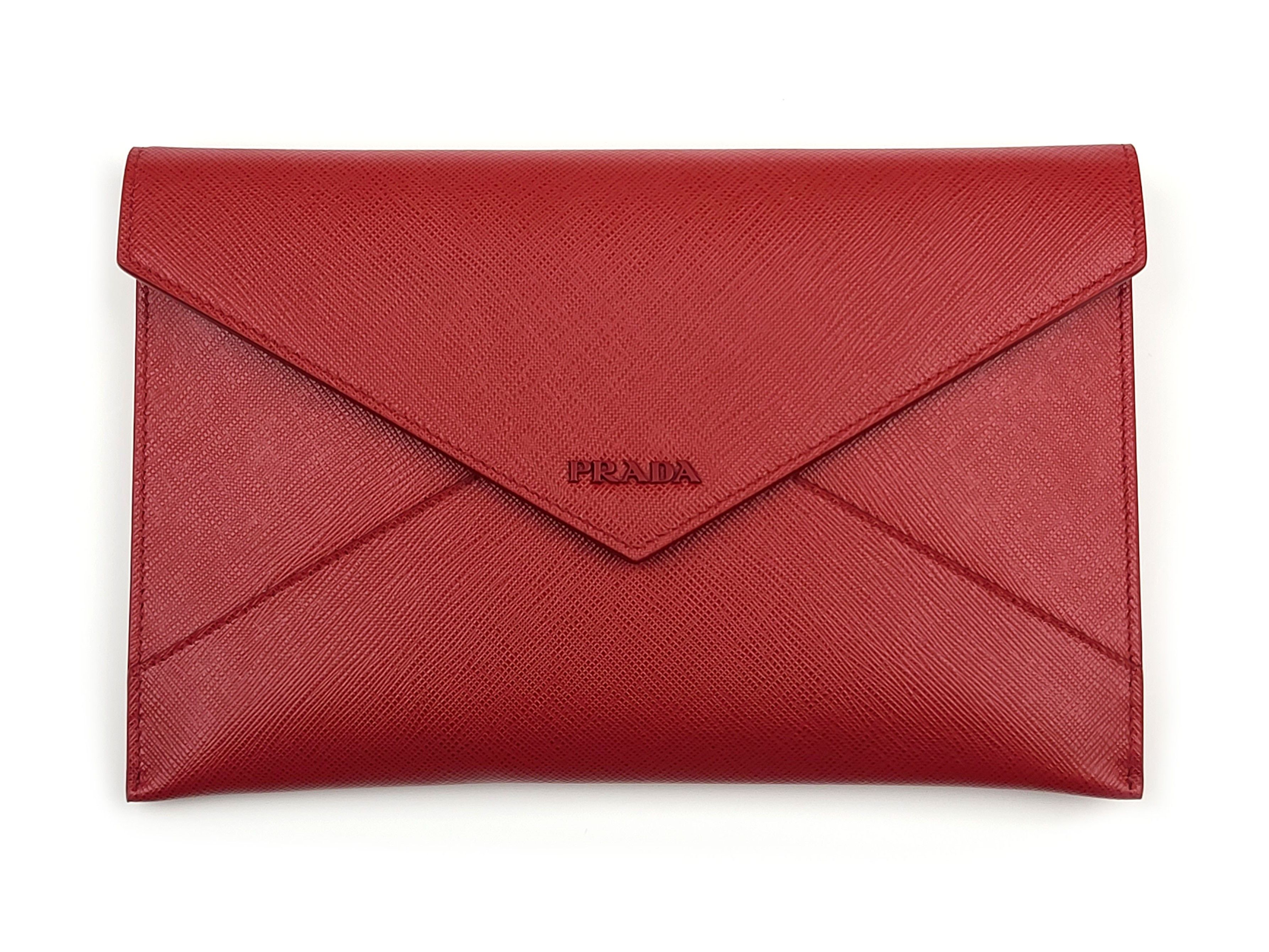 Prada Nested Saffiano Leather Envelope Portfolio Clutch Wallet Size ONE SIZE - 2 Thumbnail