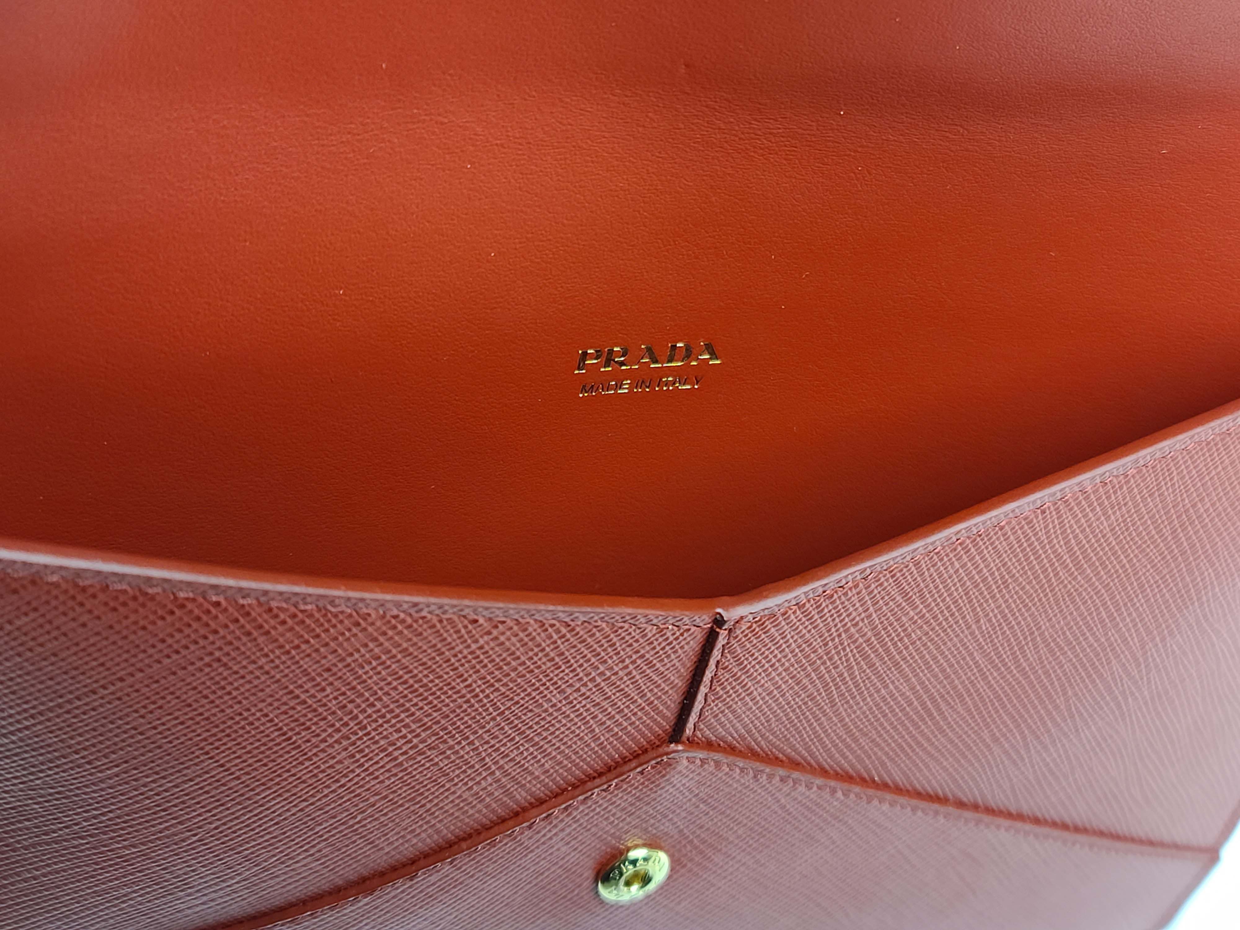 Prada Nested Saffiano Leather Envelope Portfolio Clutch Wallet Size ONE SIZE - 9 Thumbnail