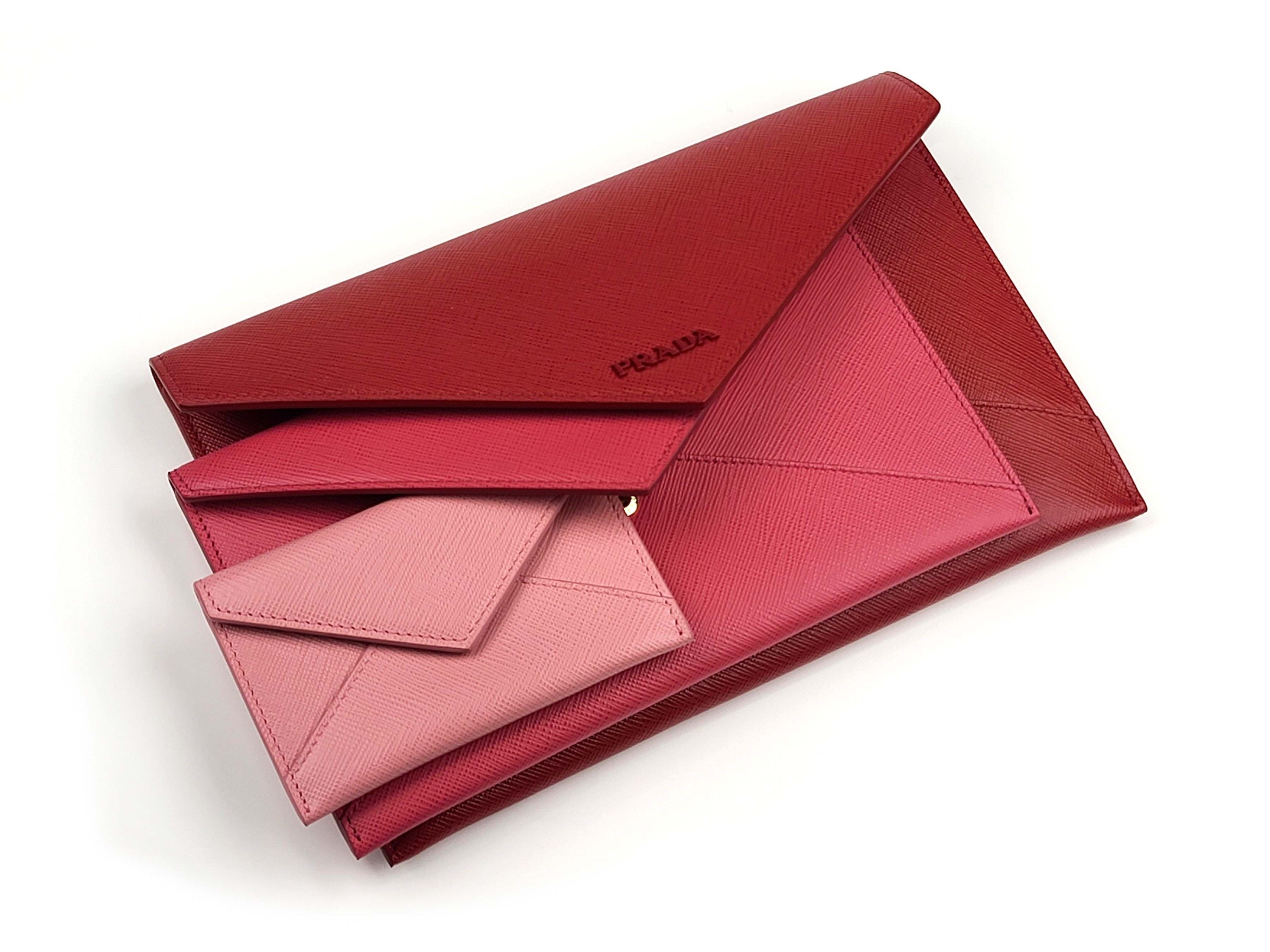 Prada Nested Saffiano Leather Envelope Portfolio Clutch Wallet Size ONE SIZE - 6 Thumbnail