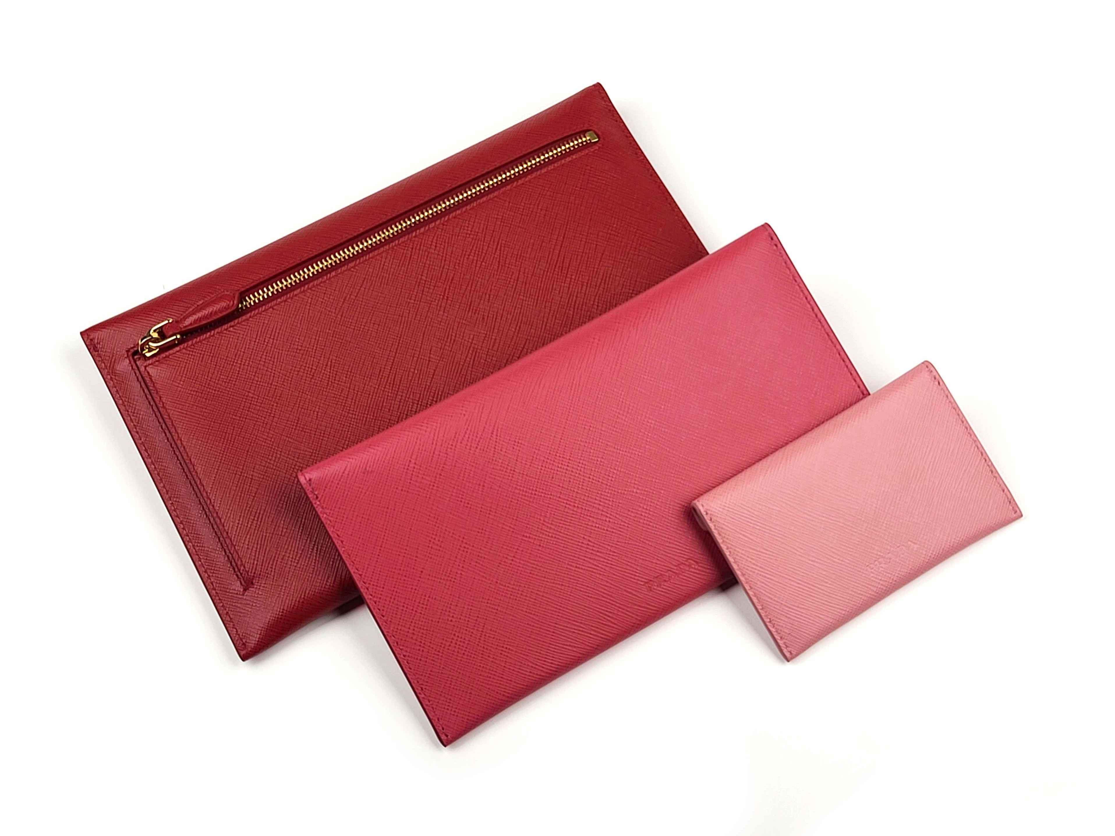 Prada Nested Saffiano Leather Envelope Portfolio Clutch Wallet Size ONE SIZE - 8 Thumbnail
