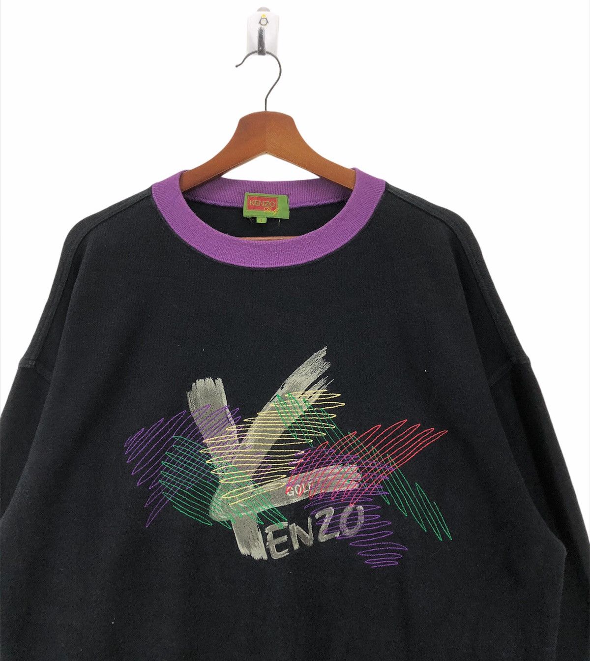 Japanese Brand × Kenzo Vintage Kenzo Multicolour Crewneck Size US XL / EU 56 / 4 - 3 Thumbnail
