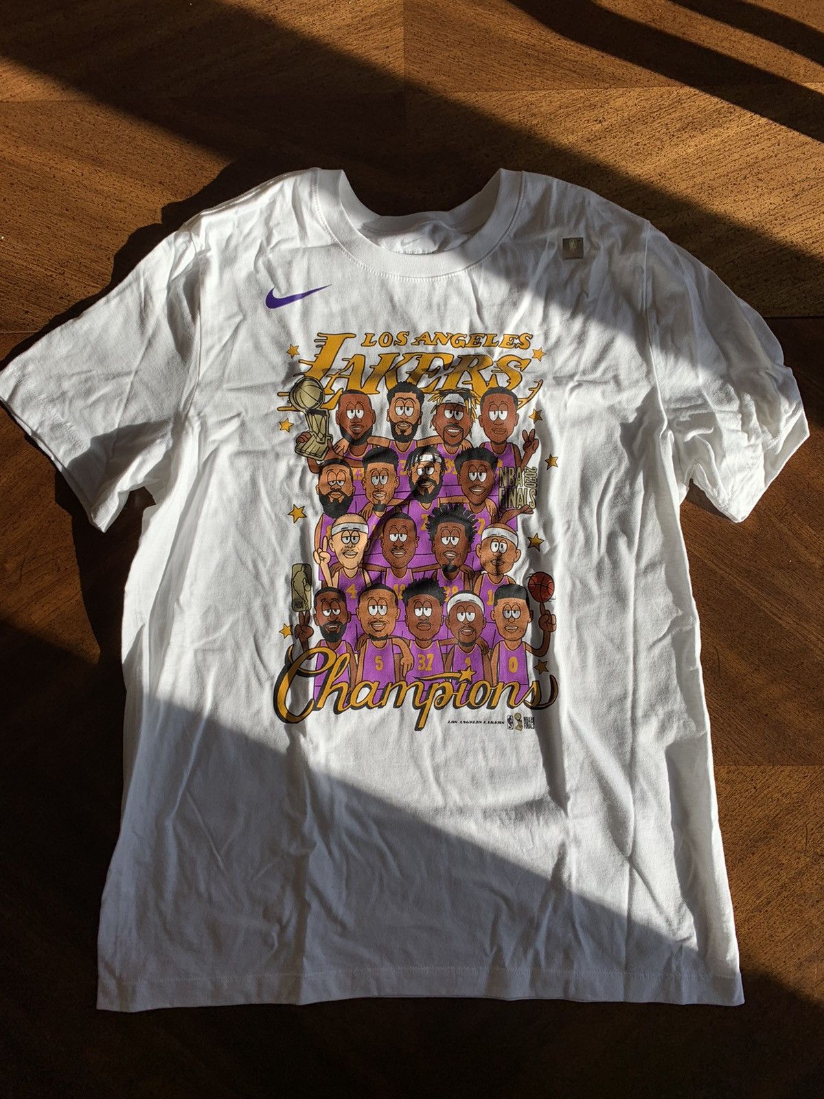 Los Angeles Lakers Nike Toddler 2020 NBA Finals Champions Roster T-Shirt -  White