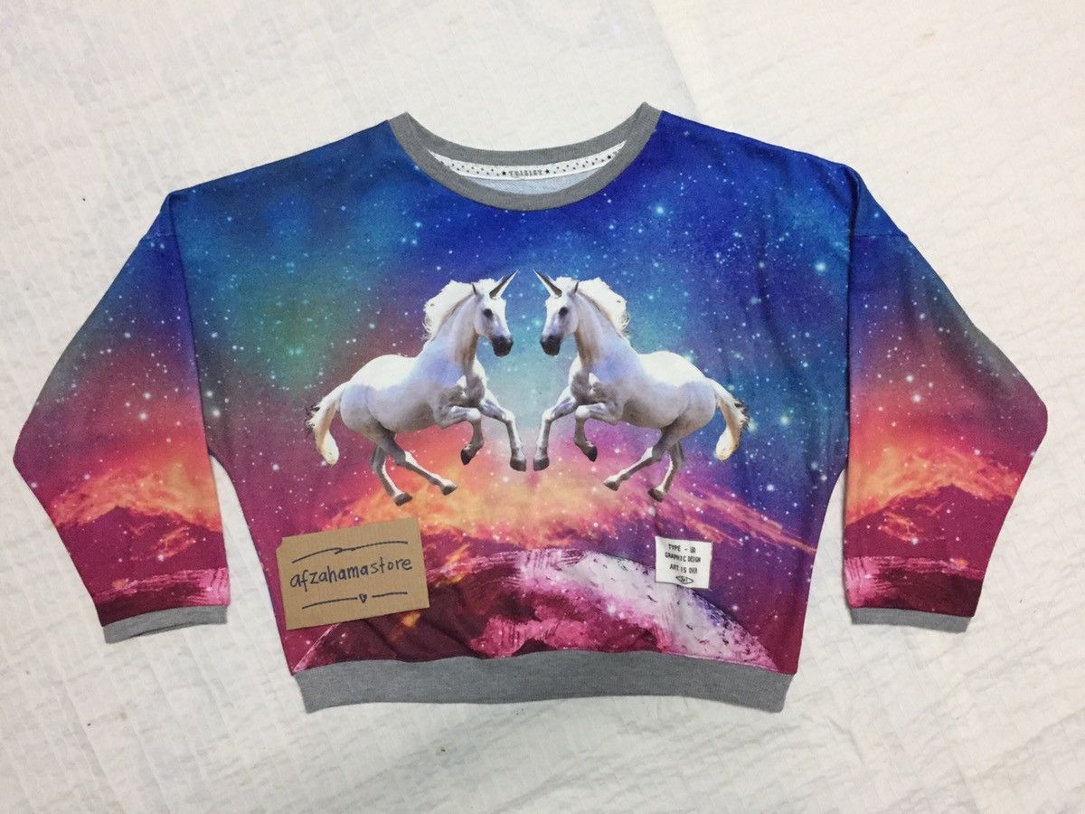 Japanese Brand Unicorn Graphic Design Art is over Size US M / EU 48-50 / 2 - 1 Thumbnail