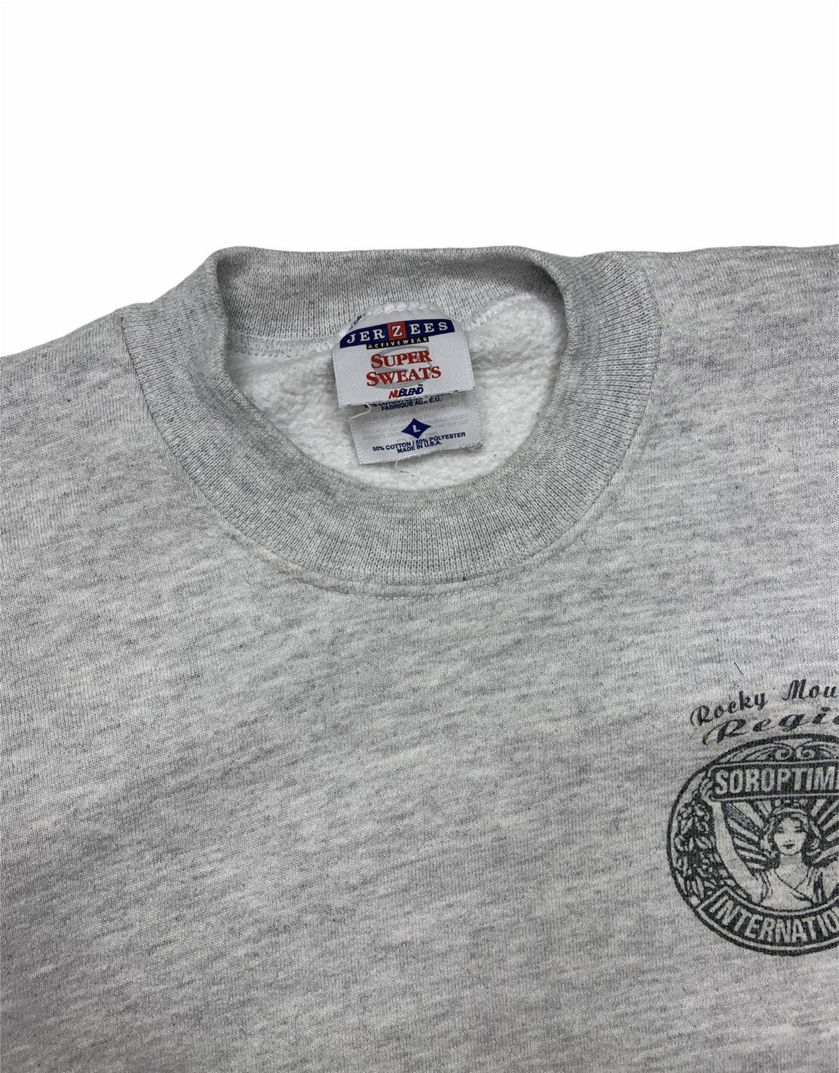 Jerzees × Vintage 1990s Soroptimist International Jerzees Sweatshirt Size US L / EU 52-54 / 3 - 4 Thumbnail