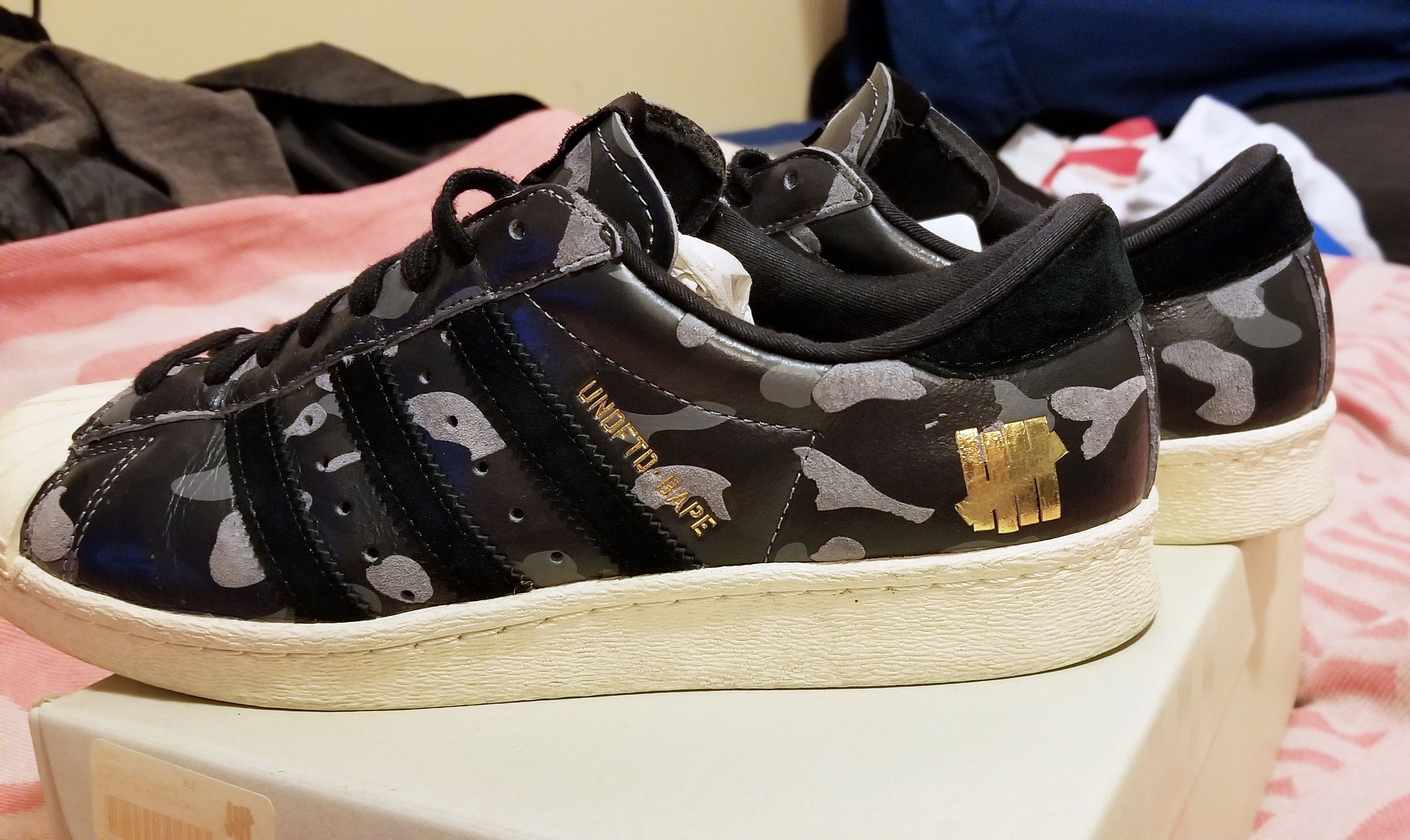 Adidas × Bape × Undefeated Bape Adidas SuperStar Size US 8.5 / EU 41-42 - 2 Thumbnail