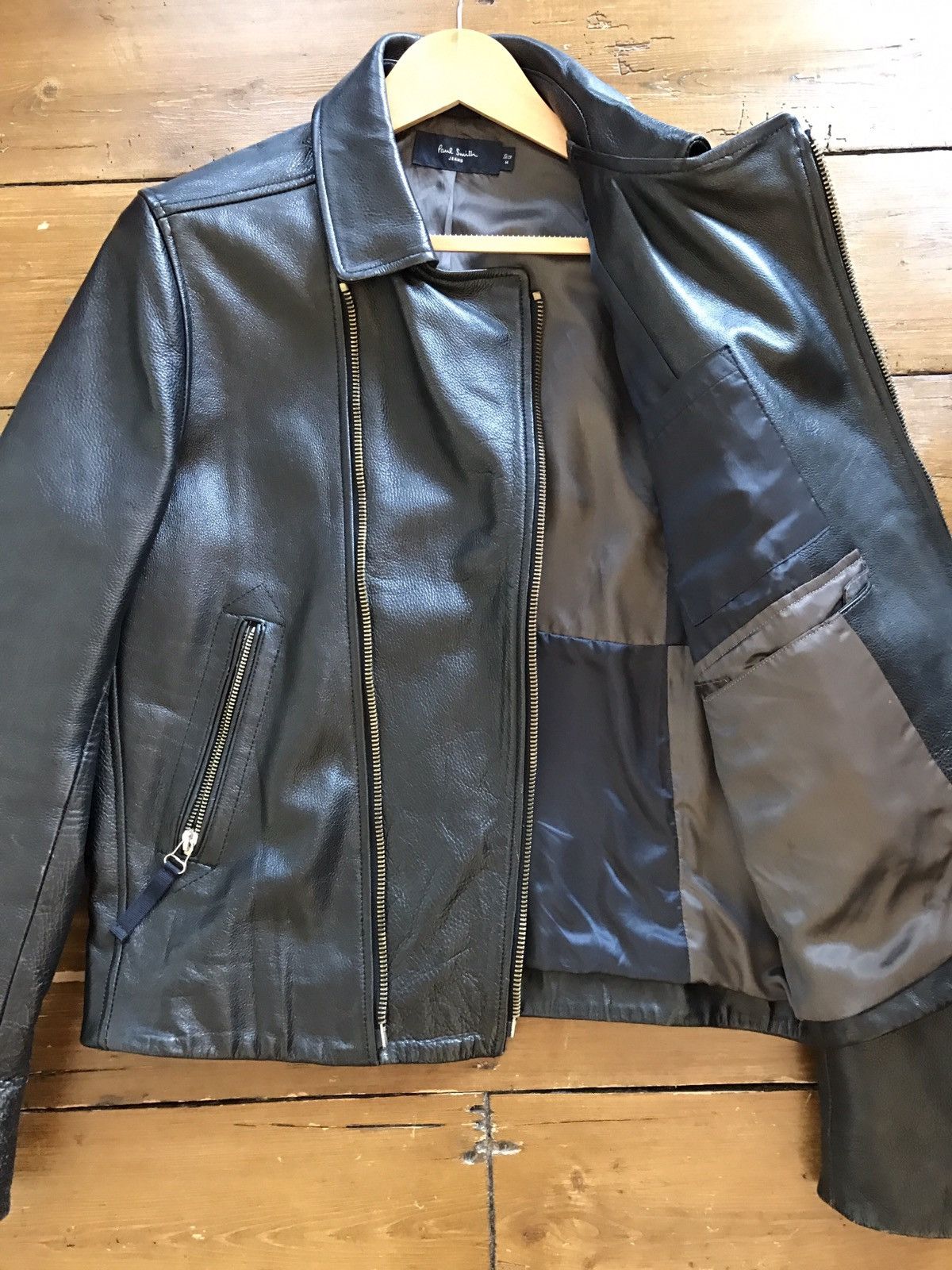 Paul smith leather biker jacket best sale