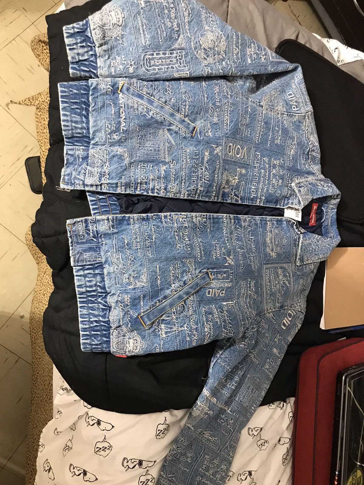 Supreme Checks Embroidered Denim Jacket | Grailed