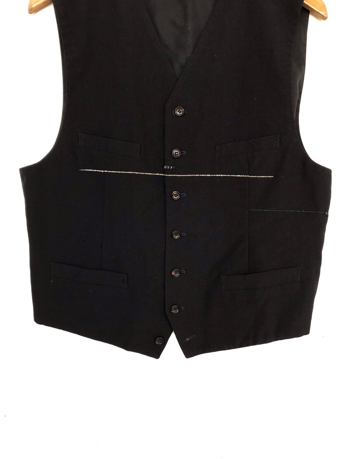 Comme des Garcons Homme × Comme des Garcons Homme Plus Vintage Comme des garcons Black vest. Size 46L - 3 Thumbnail