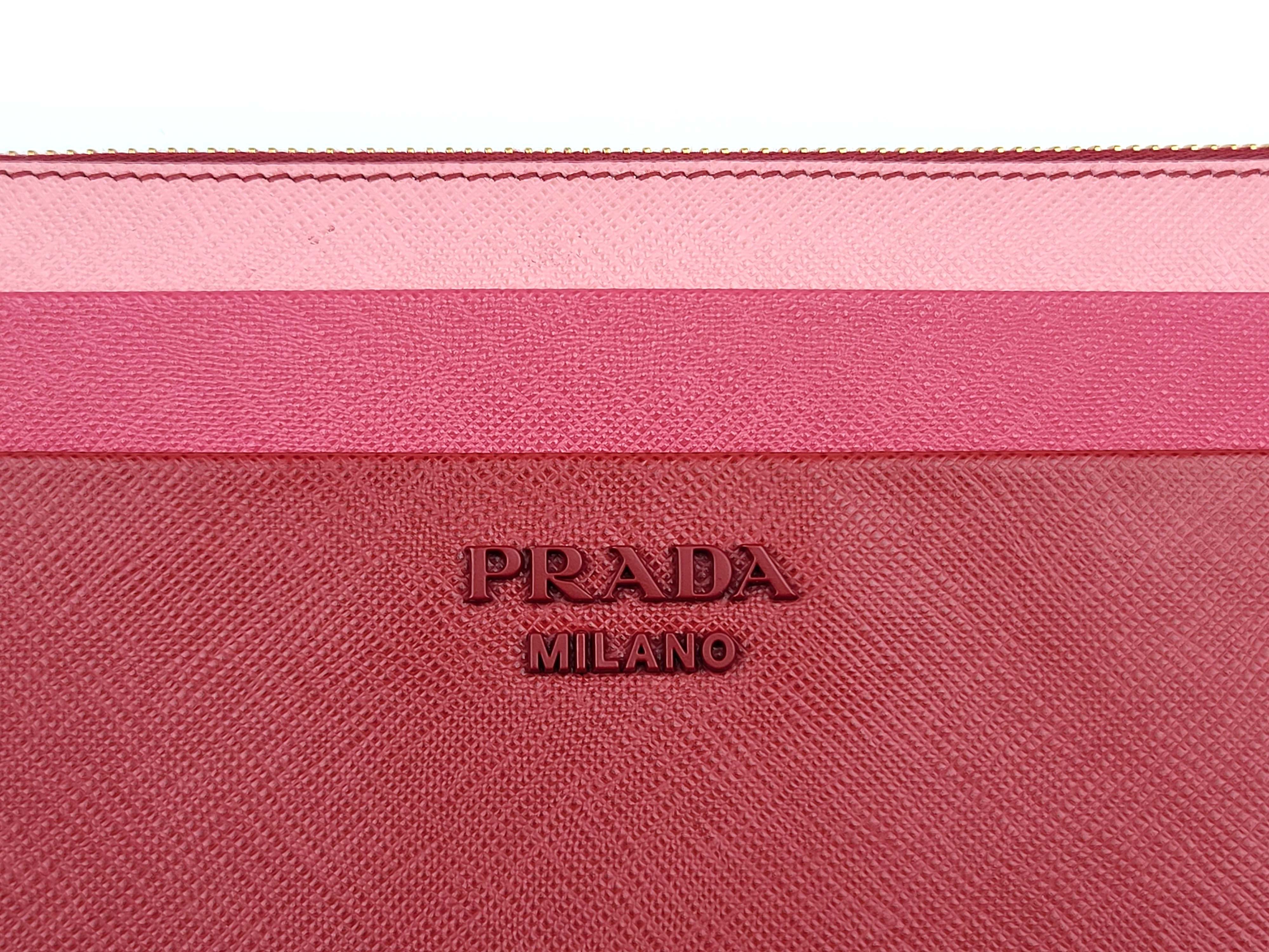 Prada Saffiano Leather Clutch Portfolio Size ONE SIZE - 2 Thumbnail