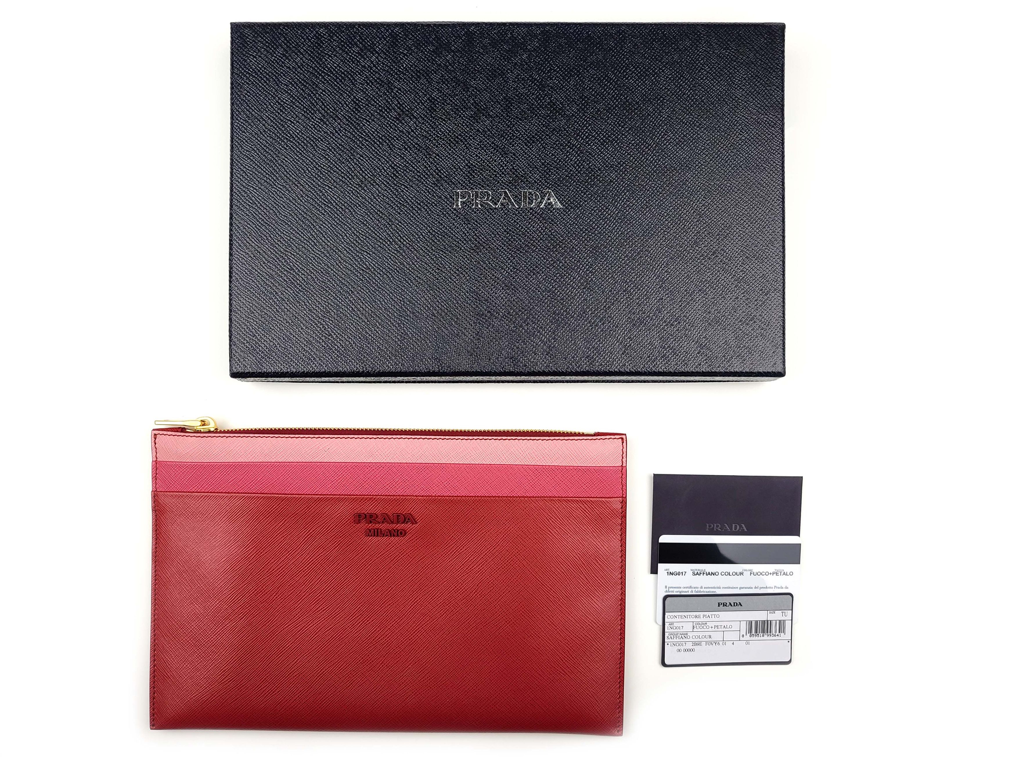 Prada Saffiano Leather Clutch Portfolio Size ONE SIZE - 8 Thumbnail