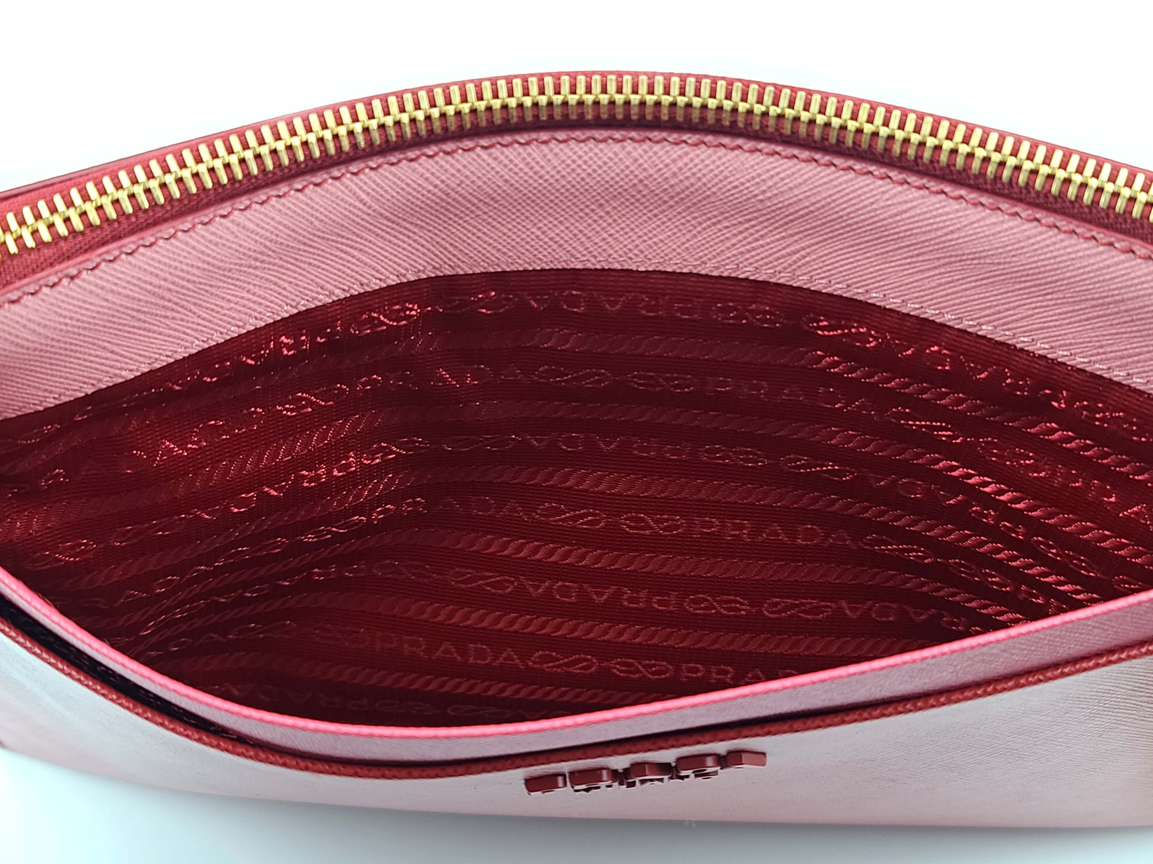 Prada Saffiano Leather Clutch Portfolio Size ONE SIZE - 5 Thumbnail
