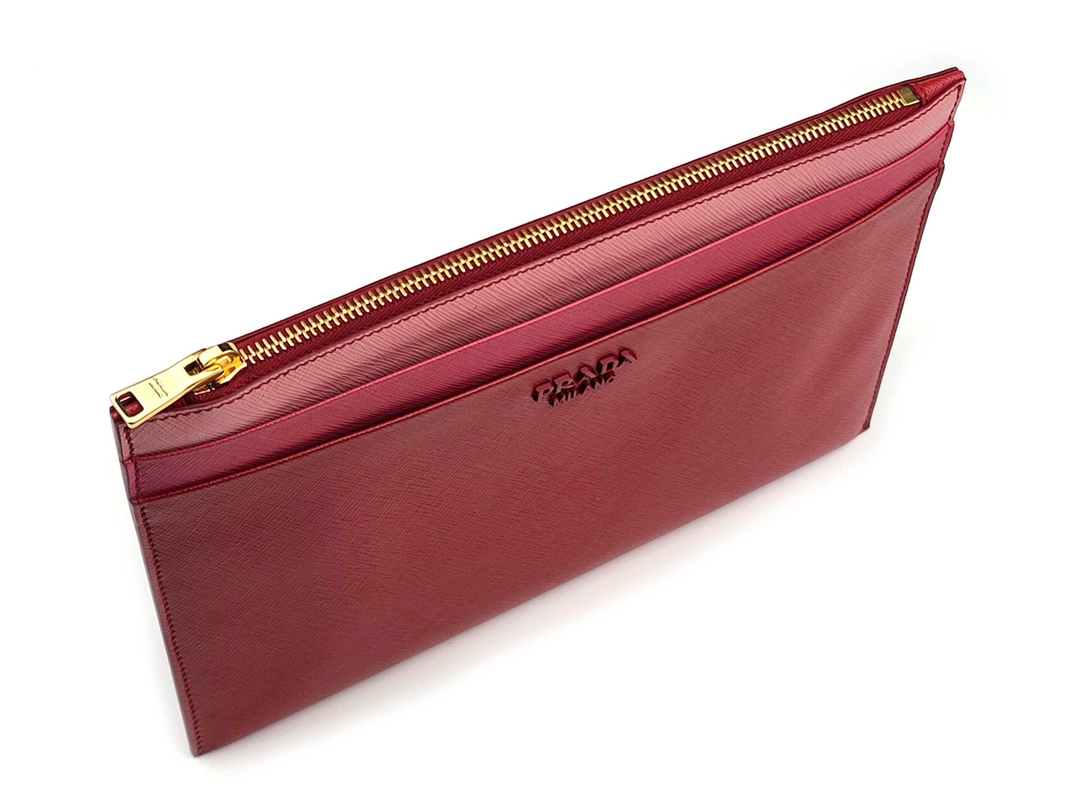 Prada Saffiano Leather Clutch Portfolio Size ONE SIZE - 7 Thumbnail