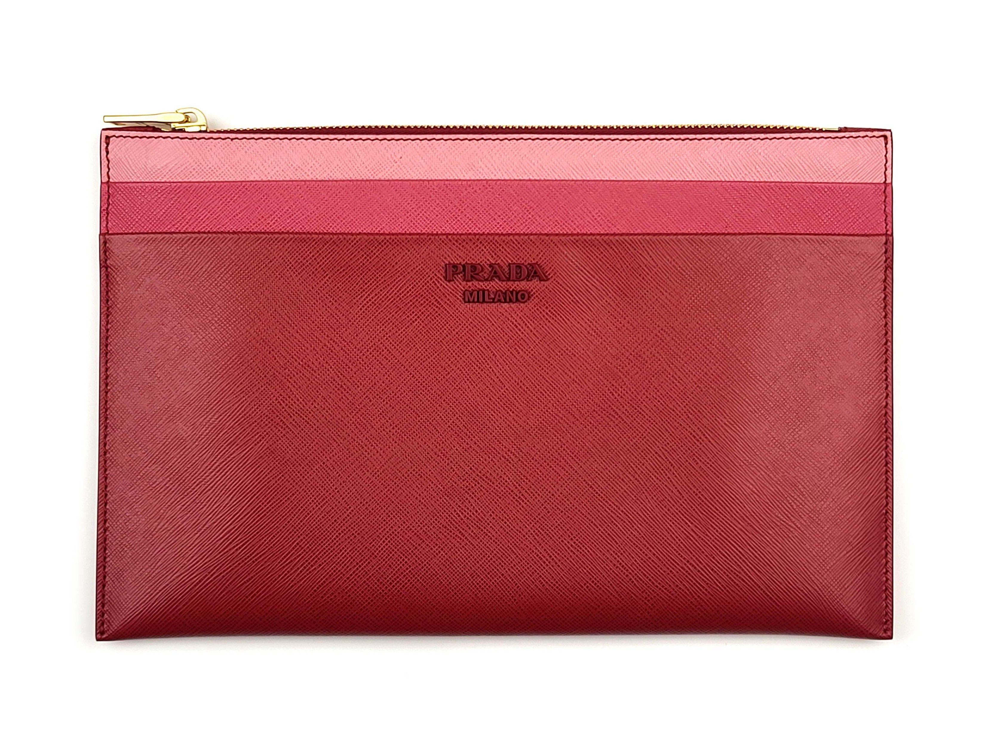 Prada Saffiano Leather Clutch Portfolio Size ONE SIZE - 1 Thumbnail
