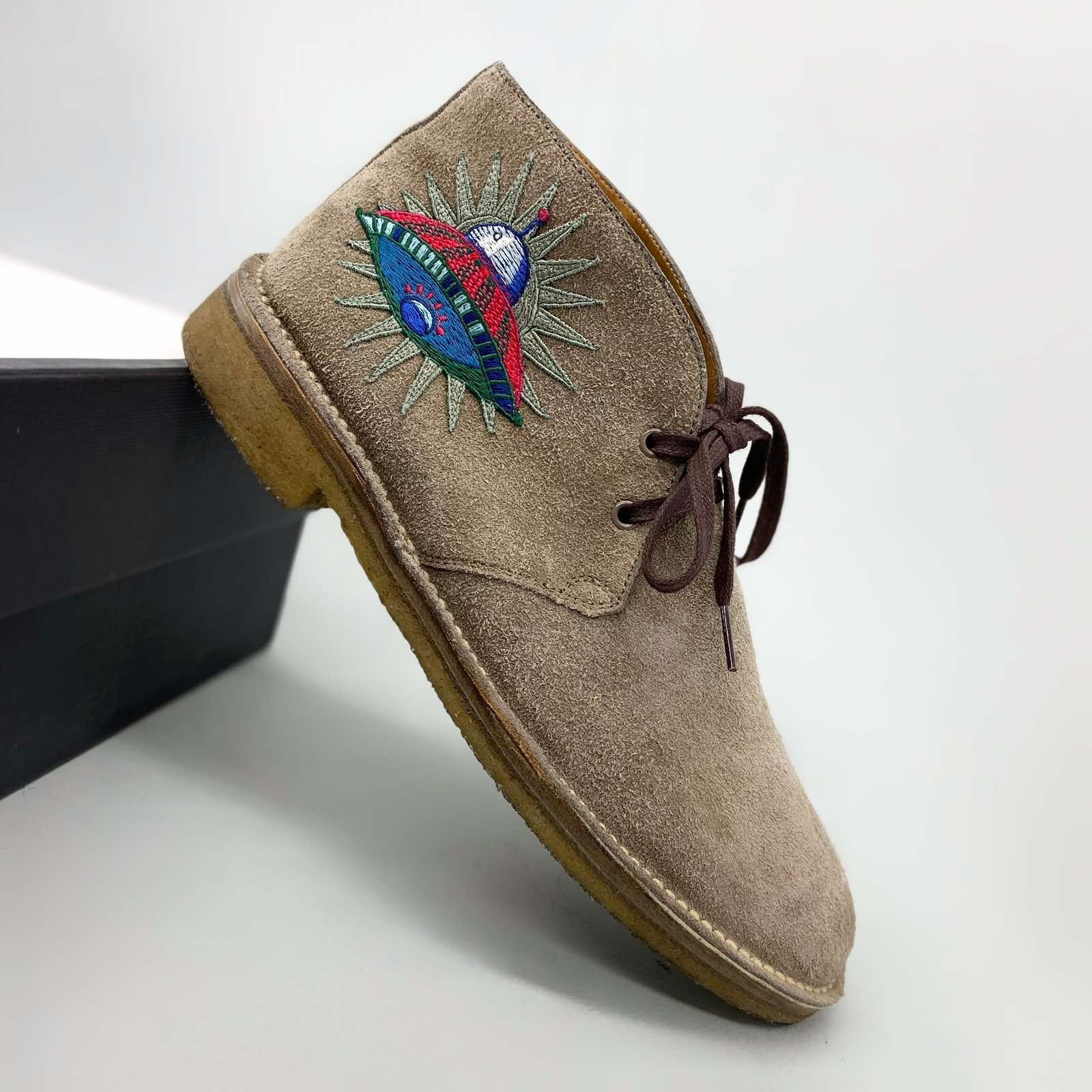 Gucci Desert Chukka Boots Beige Suede Embroidered Owl UFO Grailed