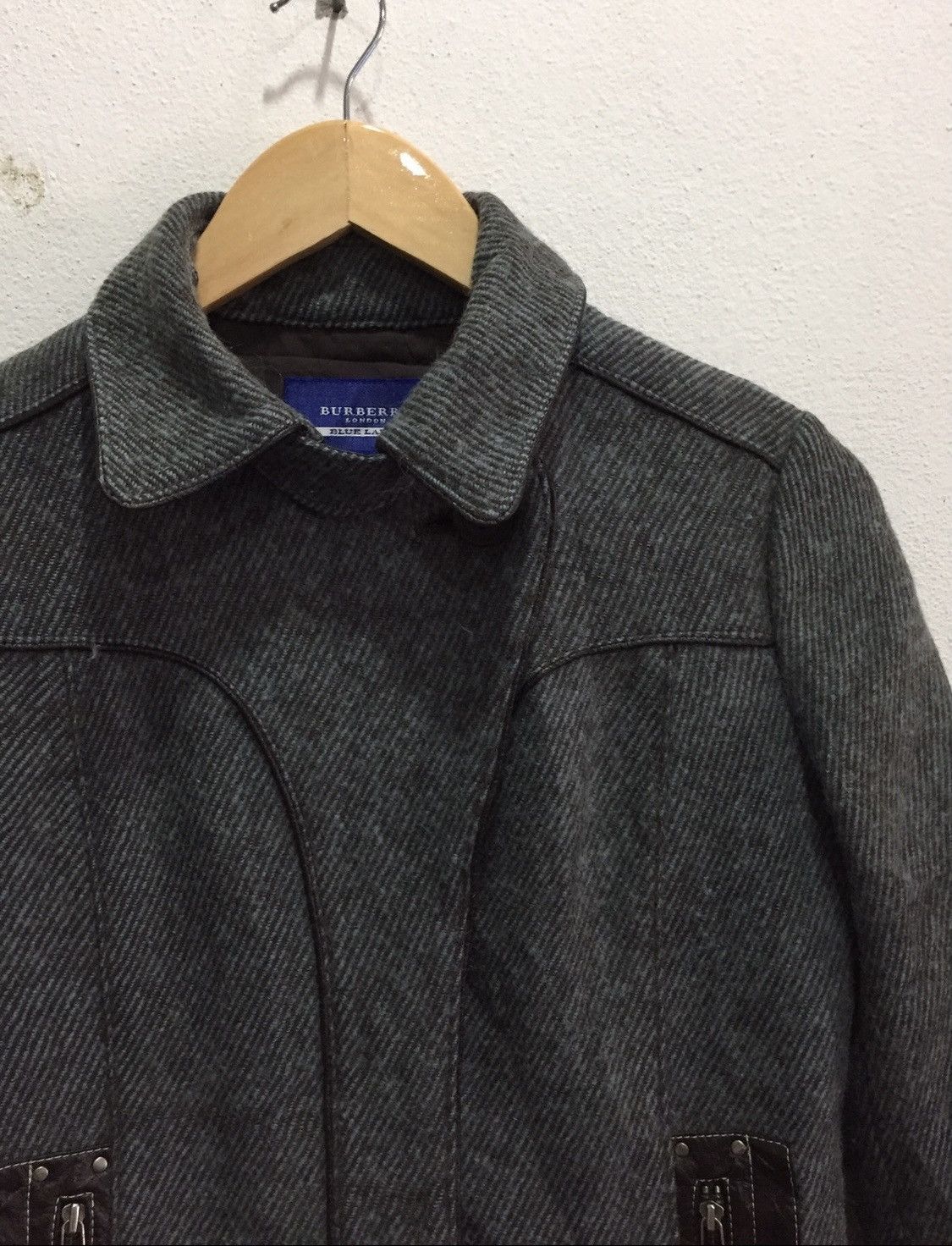 Burberry × Designer Burberry Blue Label Wool Coat Blazer Full Zipper Size S / US 4 / IT 40 - 3 Thumbnail