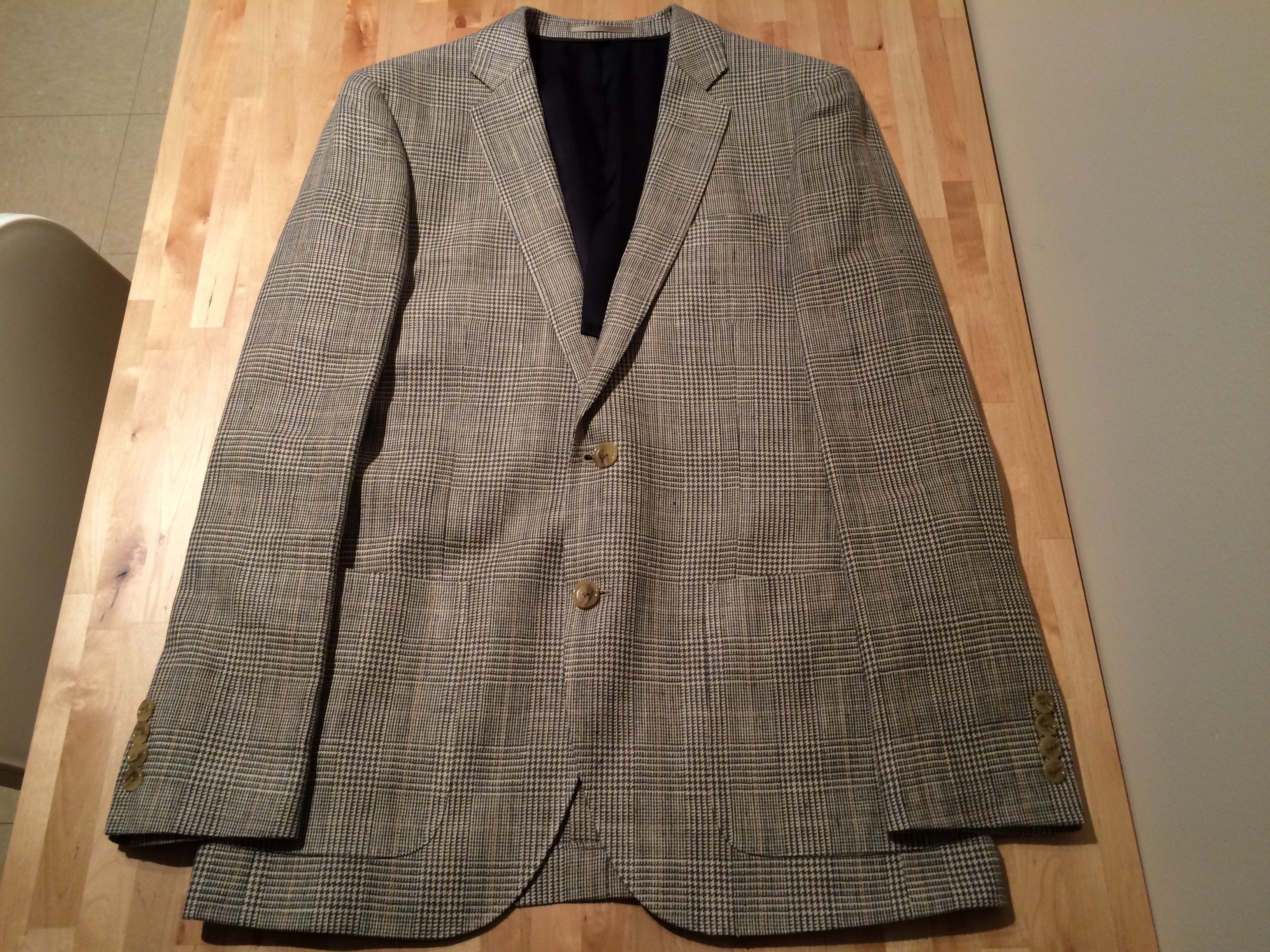 Silk & Linen Glen Plaid Jacket