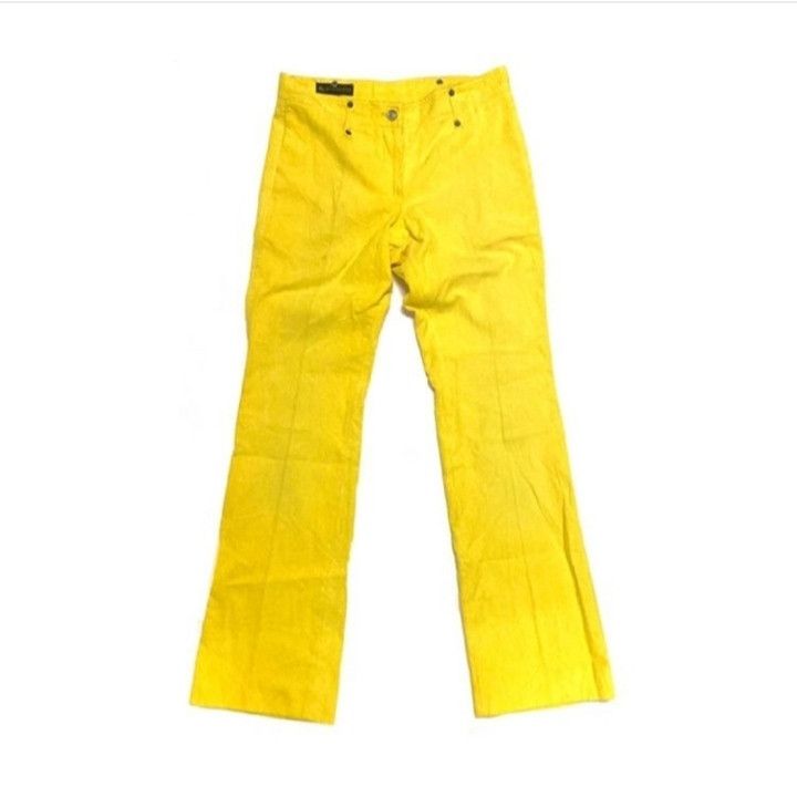 BURBERRY Vibrant Yellow Corduroy Bootcut Pants