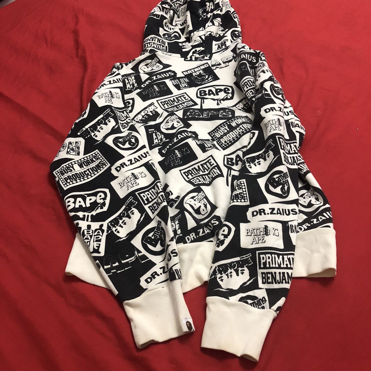 Bape RARE A Bathing Ape Fullprint Hoodie Grailed