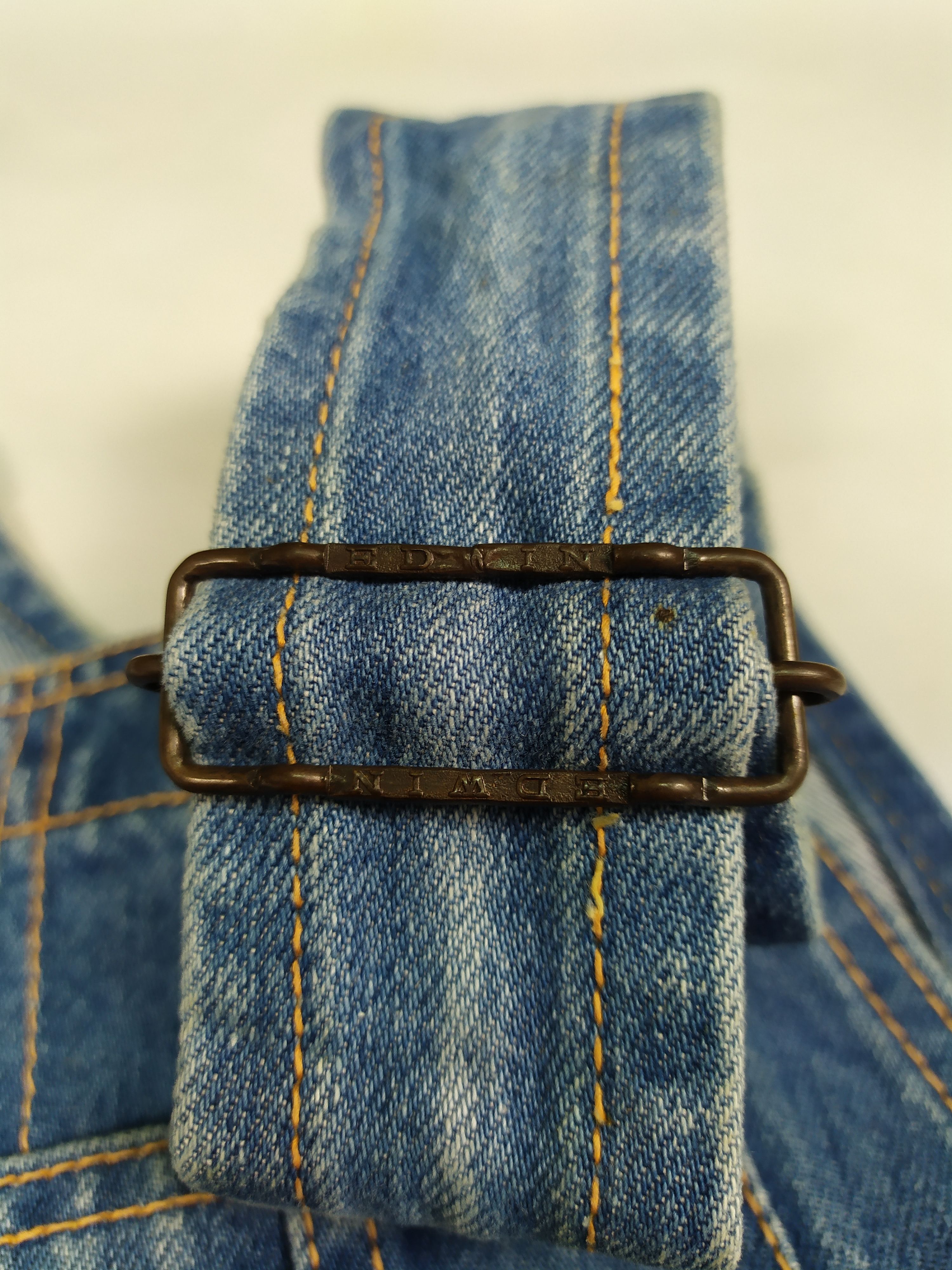 Edwin VINTAGE 90s Edwin Over Works Fastory Denim Overall Size US 32 / EU 48 - 9 Thumbnail