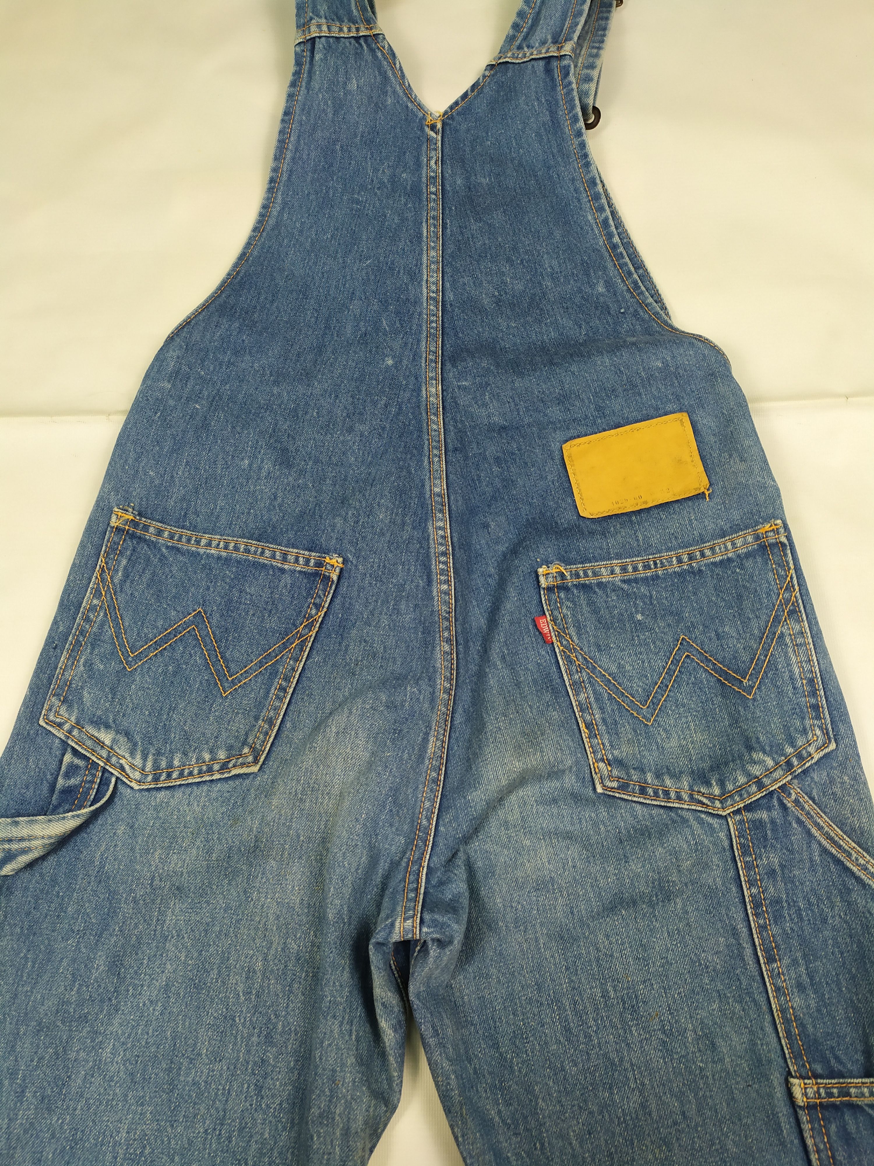 Edwin VINTAGE 90s Edwin Over Works Fastory Denim Overall Size US 32 / EU 48 - 12 Thumbnail