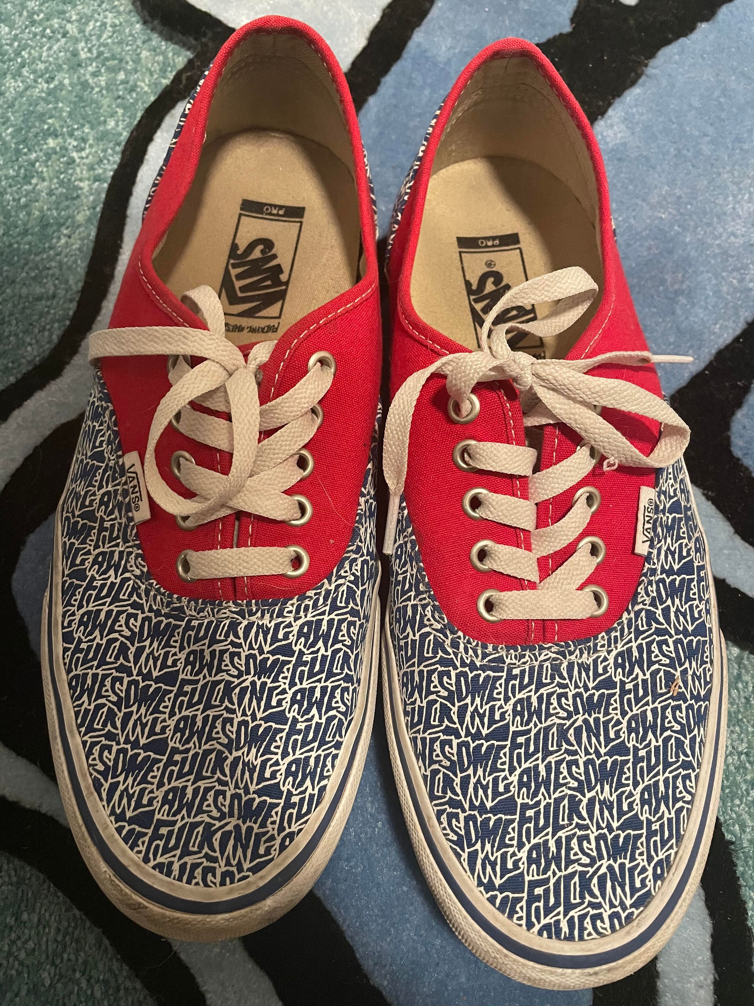Vans Authentic Fucking Awesome Red
