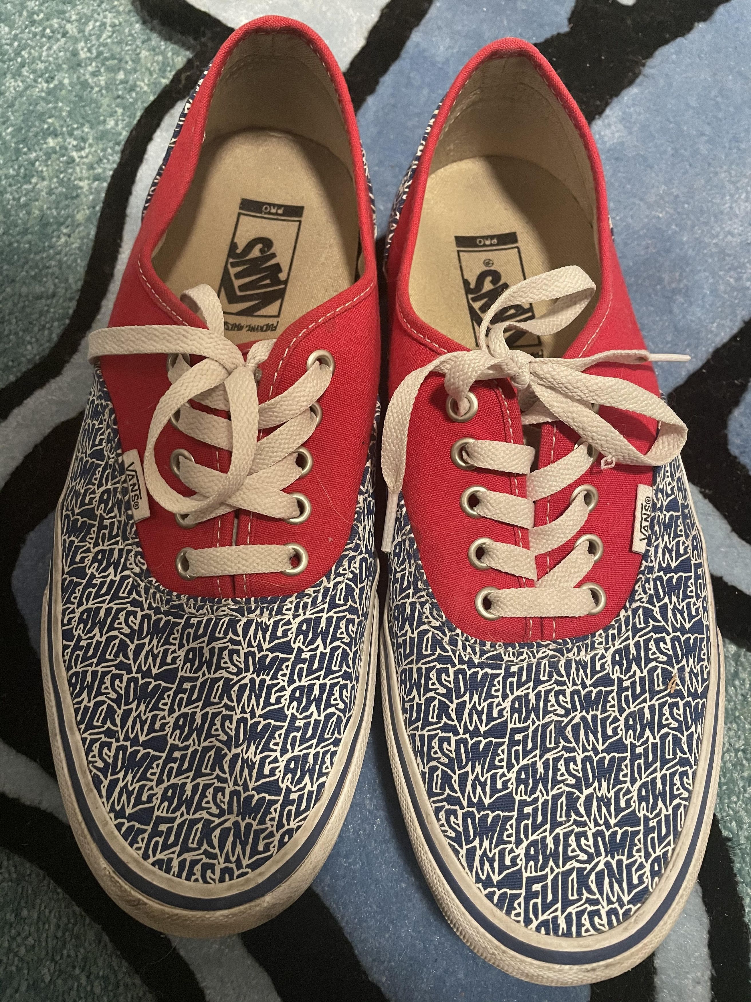 Vans Authentic Fucking Awesome Red