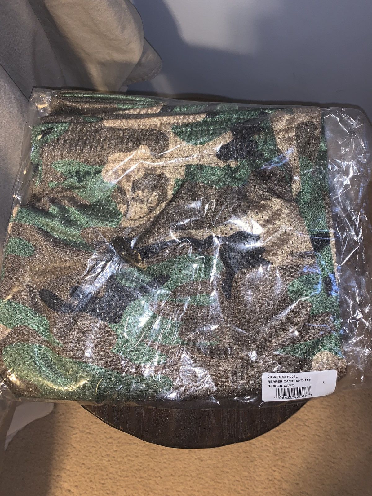 Warren Lotas Violet Purple Reaper Camo Mesh Shorts, Size