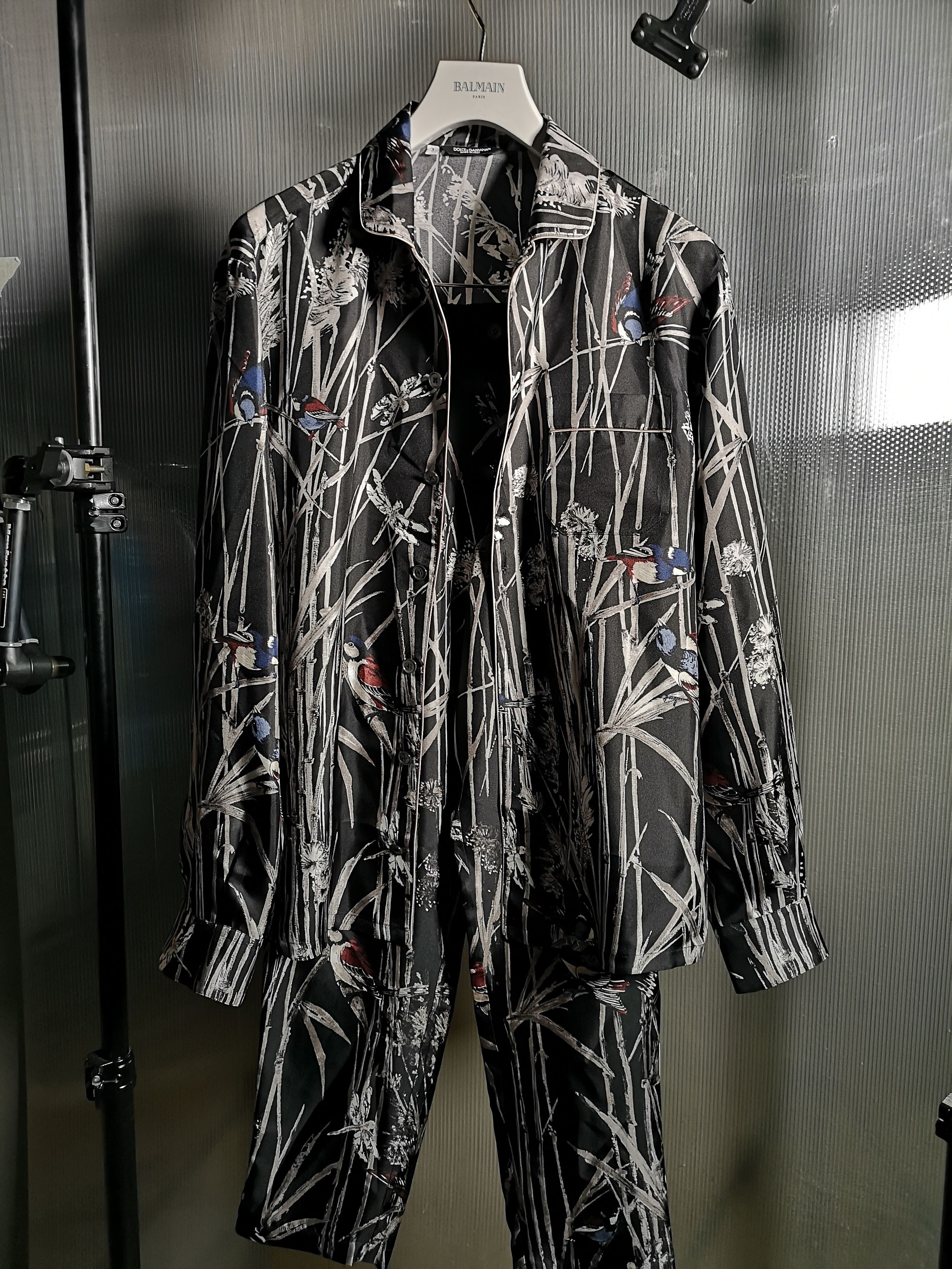 GRAIL 🏆Runway Dolce & Gabbana Birds Printed Silk pyjama suit