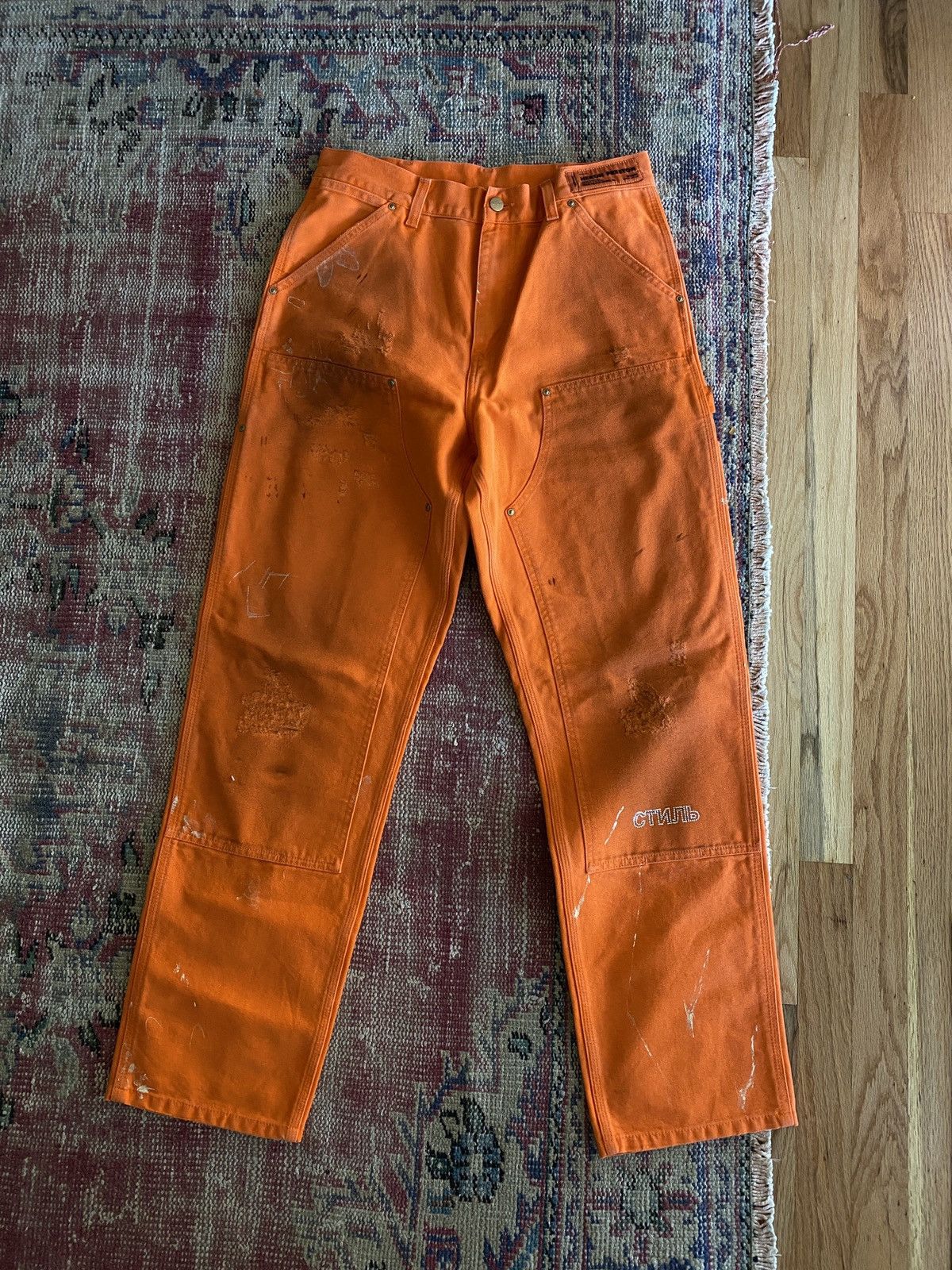 90s アート!Carhartt double knee pants 32×30