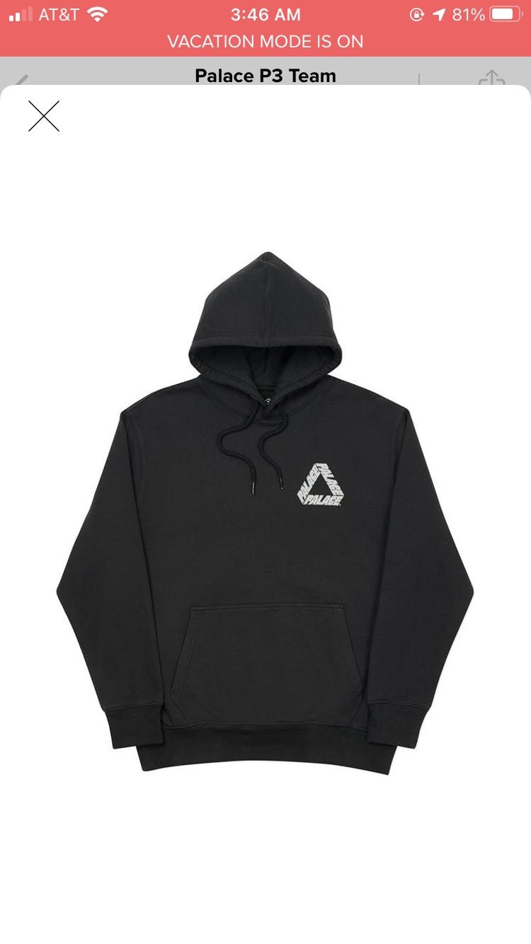 Palace Palace P3 Team Hood Black L Size US L / EU 52-54 / 3 - 4 Thumbnail