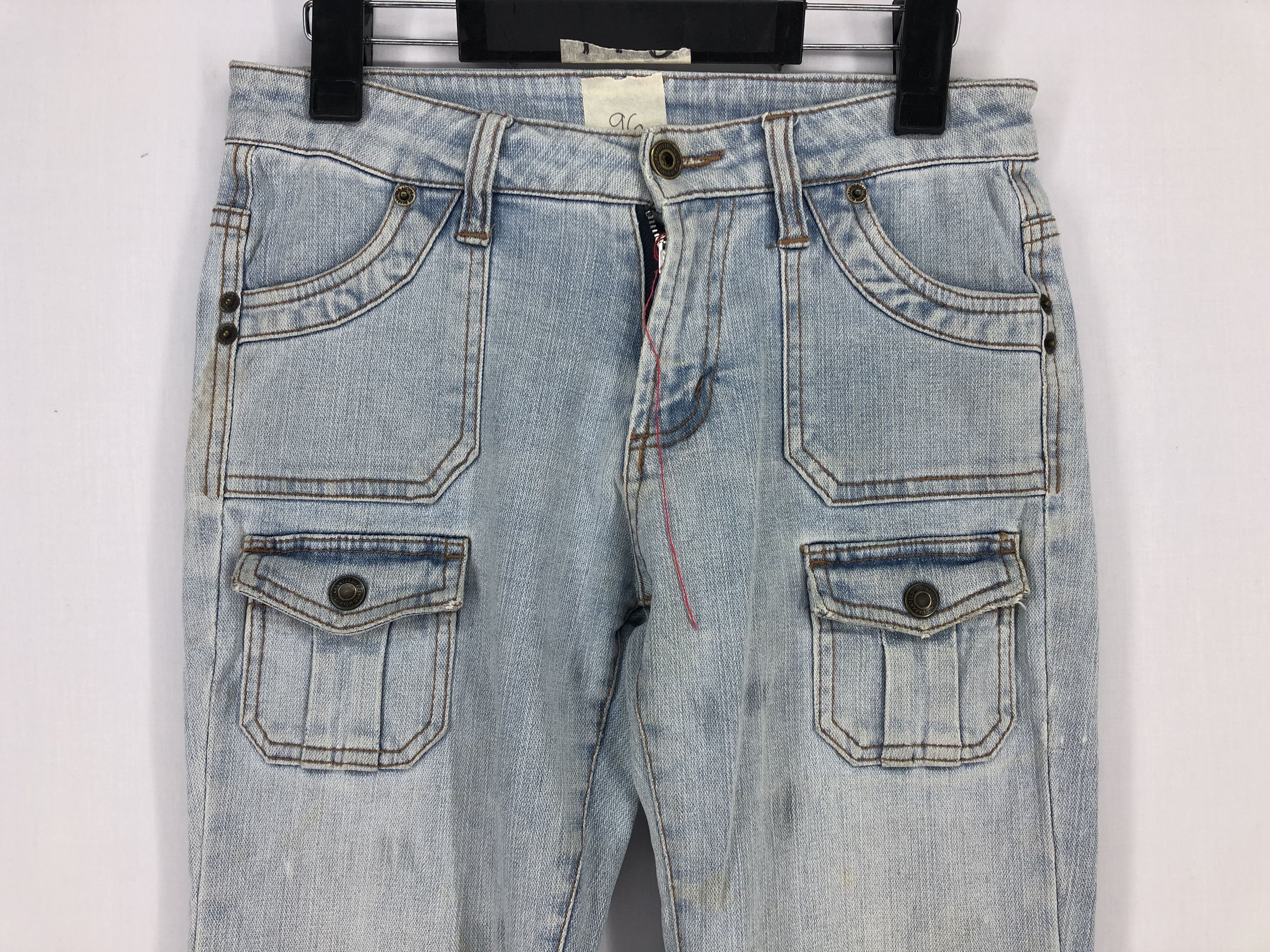 Japanese Brand STRETCH DENIM BUSHPANTS MULTIPOCKET UTILITY Size US 26 / EU 42 - 4 Thumbnail