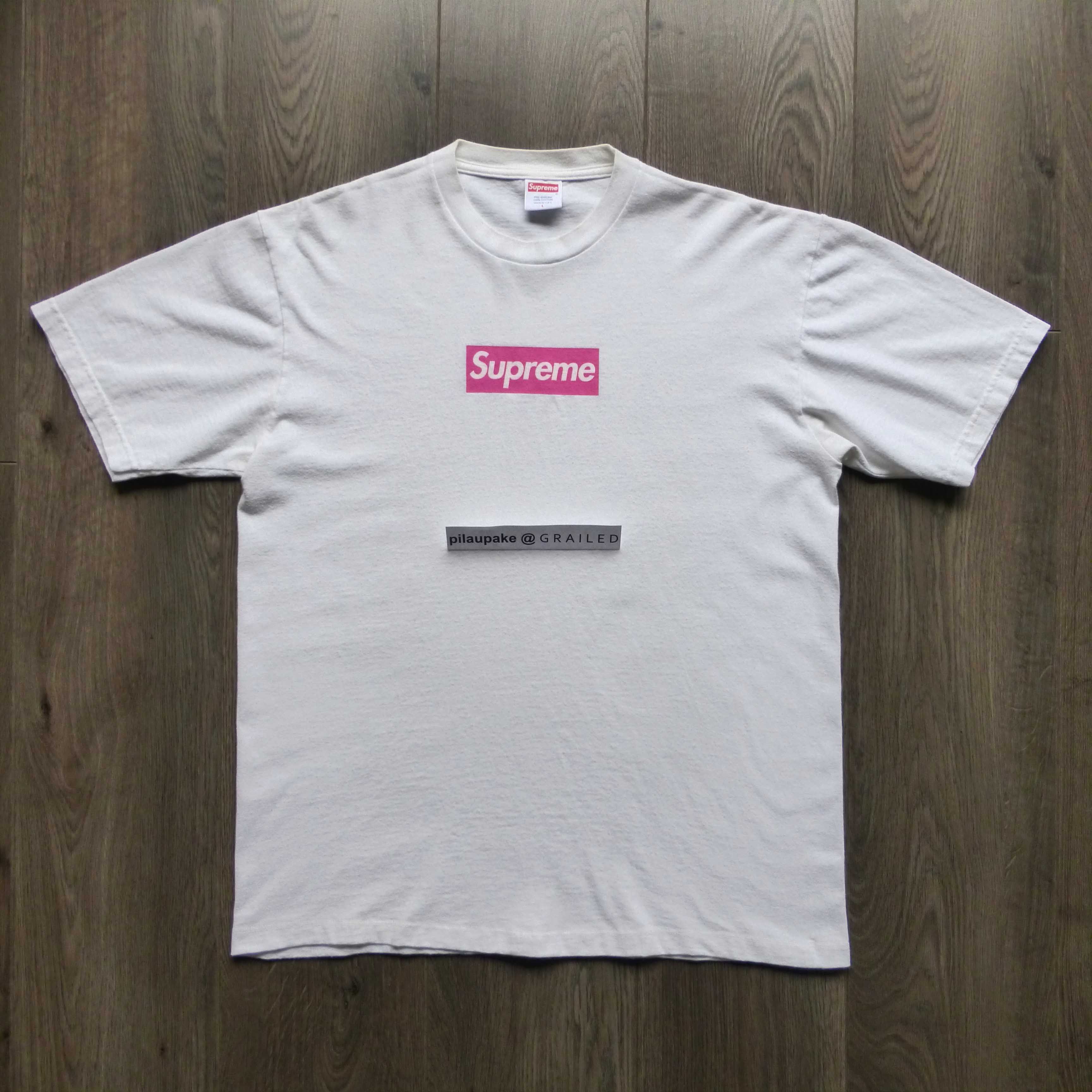 Supreme 2005 Supreme Pink Box logo Boxlogo Bogo tee Size US L / EU 52-54 / 3 - 1 Preview