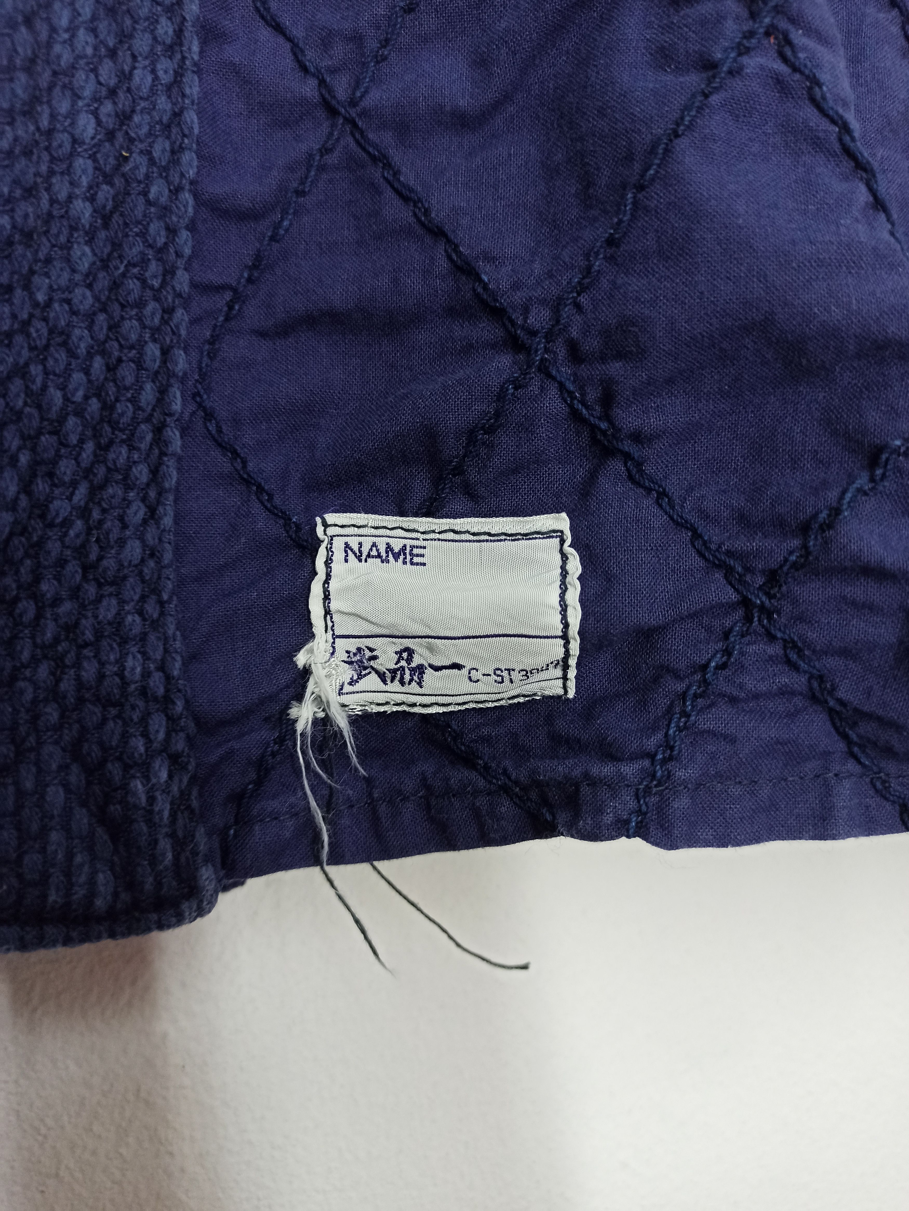 Indigo × Vintage Indigo Kendo Kimono Half Keikogi Shashiko Quilt Noragi Size US M / EU 48-50 / 2 - 8 Thumbnail