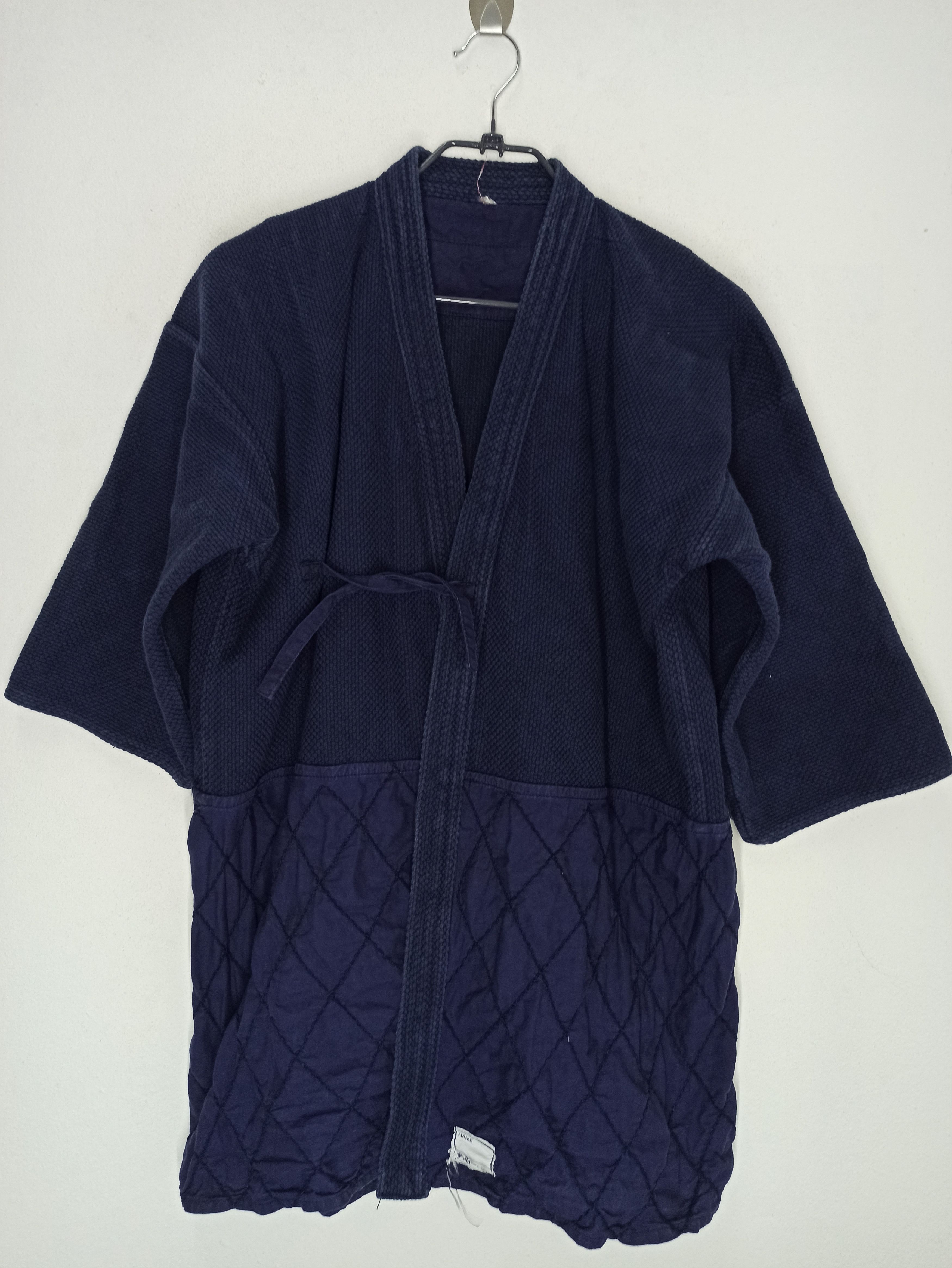Indigo × Vintage Indigo Kendo Kimono Half Keikogi Shashiko Quilt Noragi Size US M / EU 48-50 / 2 - 2 Thumbnail