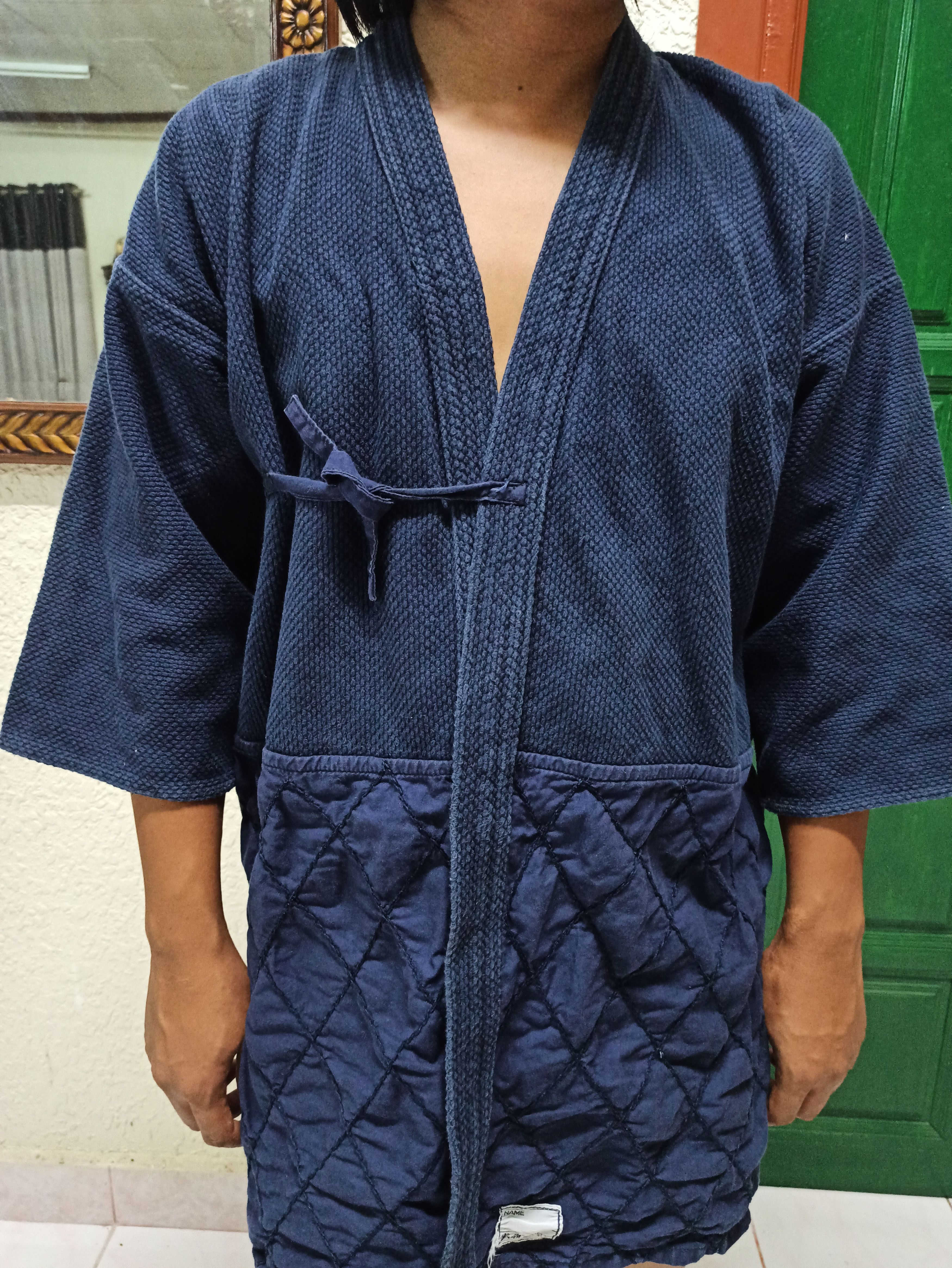 Indigo × Vintage Indigo Kendo Kimono Half Keikogi Shashiko Quilt Noragi Size US M / EU 48-50 / 2 - 1 Thumbnail