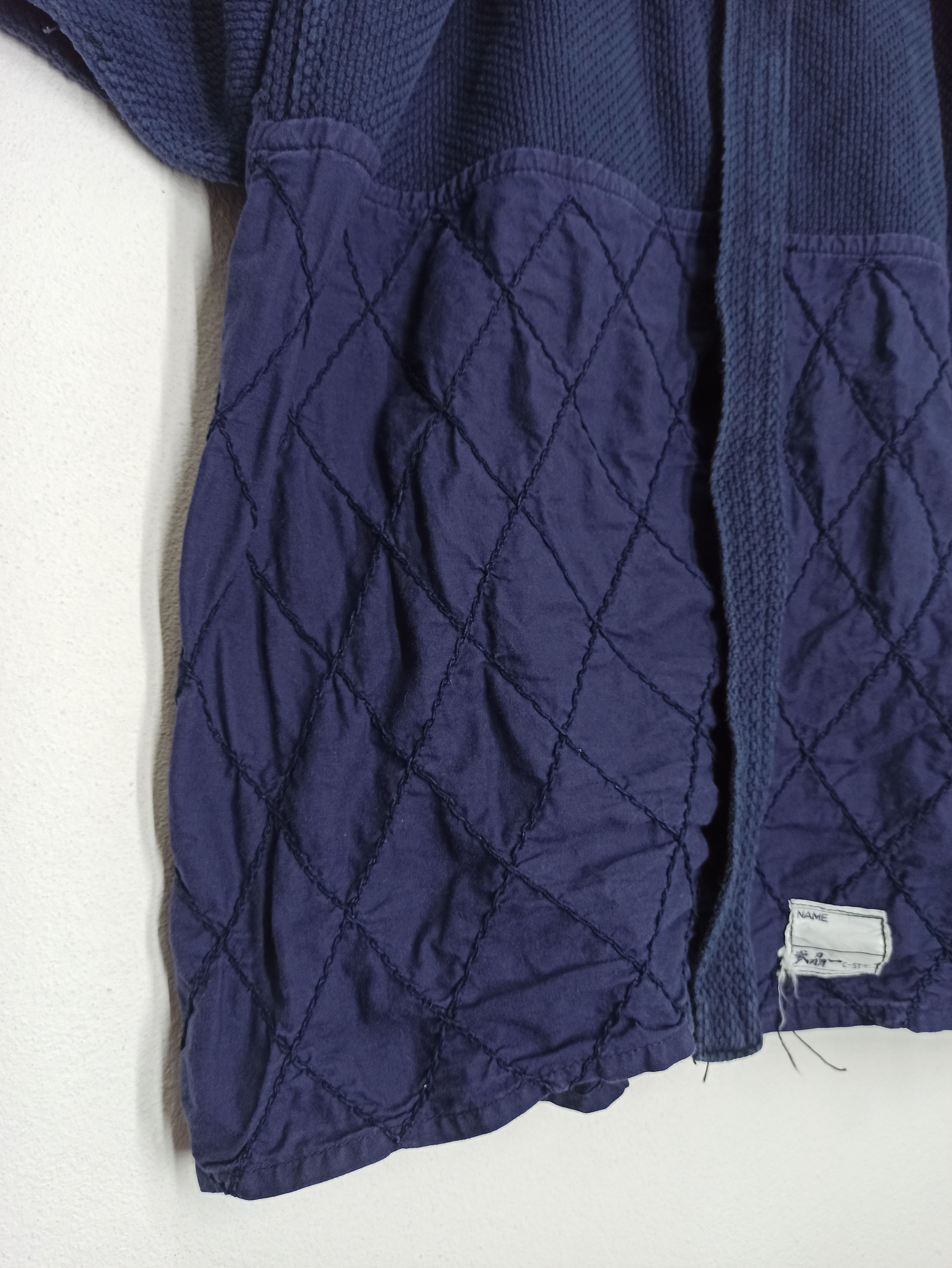 Indigo × Vintage Indigo Kendo Kimono Half Keikogi Shashiko Quilt Noragi Size US M / EU 48-50 / 2 - 4 Thumbnail