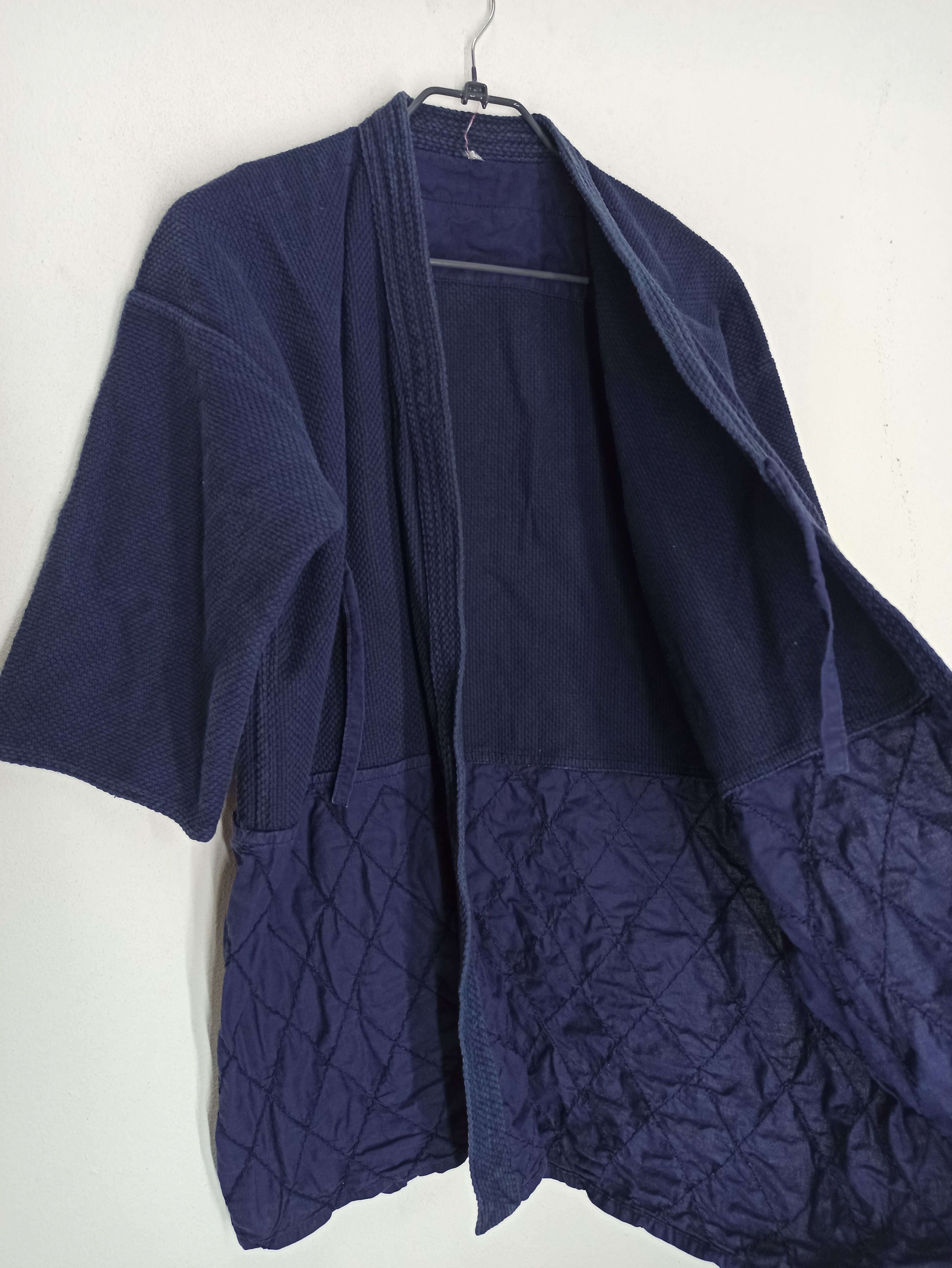 Indigo × Vintage Indigo Kendo Kimono Half Keikogi Shashiko Quilt Noragi Size US M / EU 48-50 / 2 - 5 Thumbnail