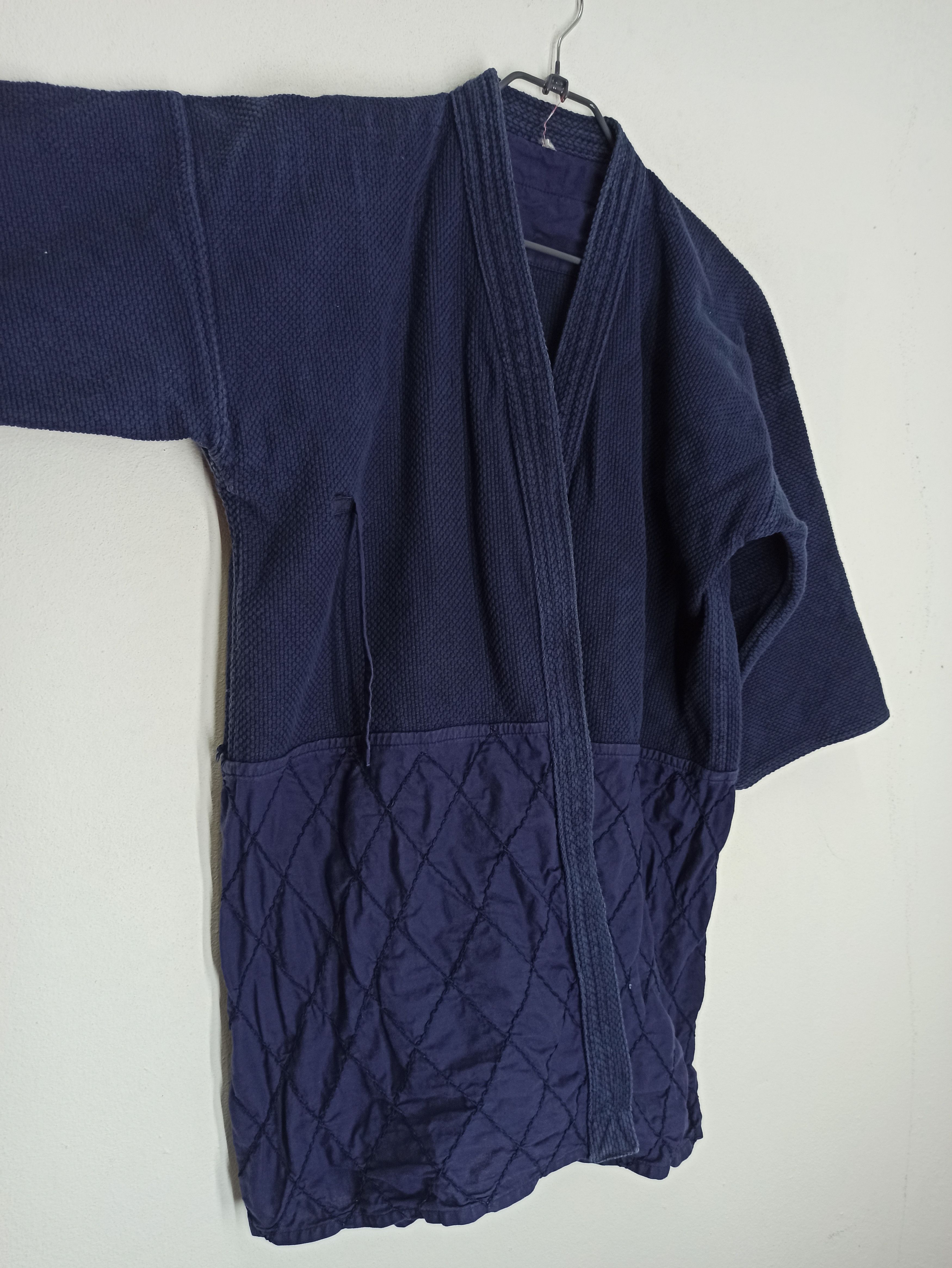 Indigo × Vintage Indigo Kendo Kimono Half Keikogi Shashiko Quilt Noragi Size US M / EU 48-50 / 2 - 6 Thumbnail