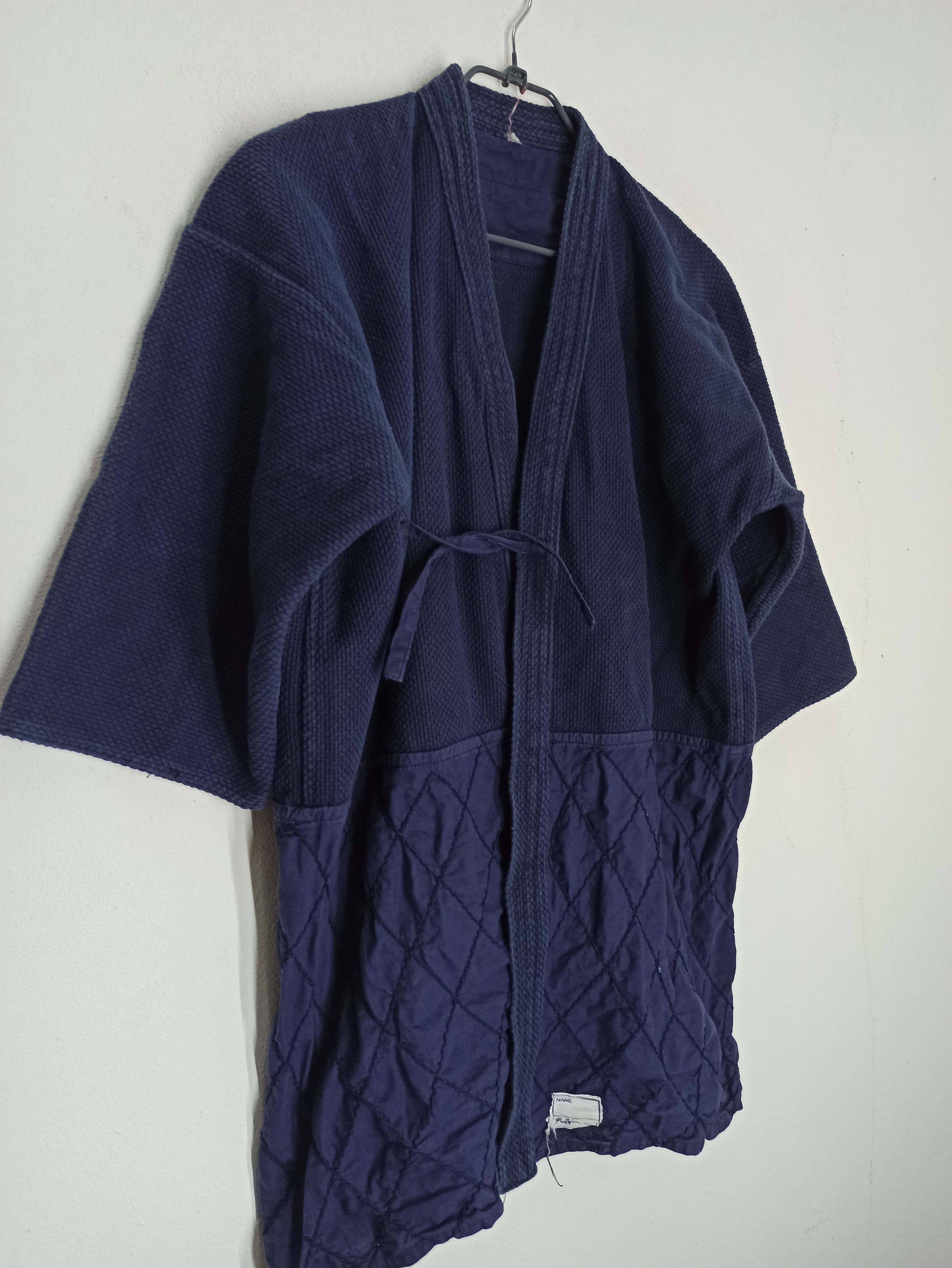 Indigo × Vintage Indigo Kendo Kimono Half Keikogi Shashiko Quilt Noragi Size US M / EU 48-50 / 2 - 3 Thumbnail