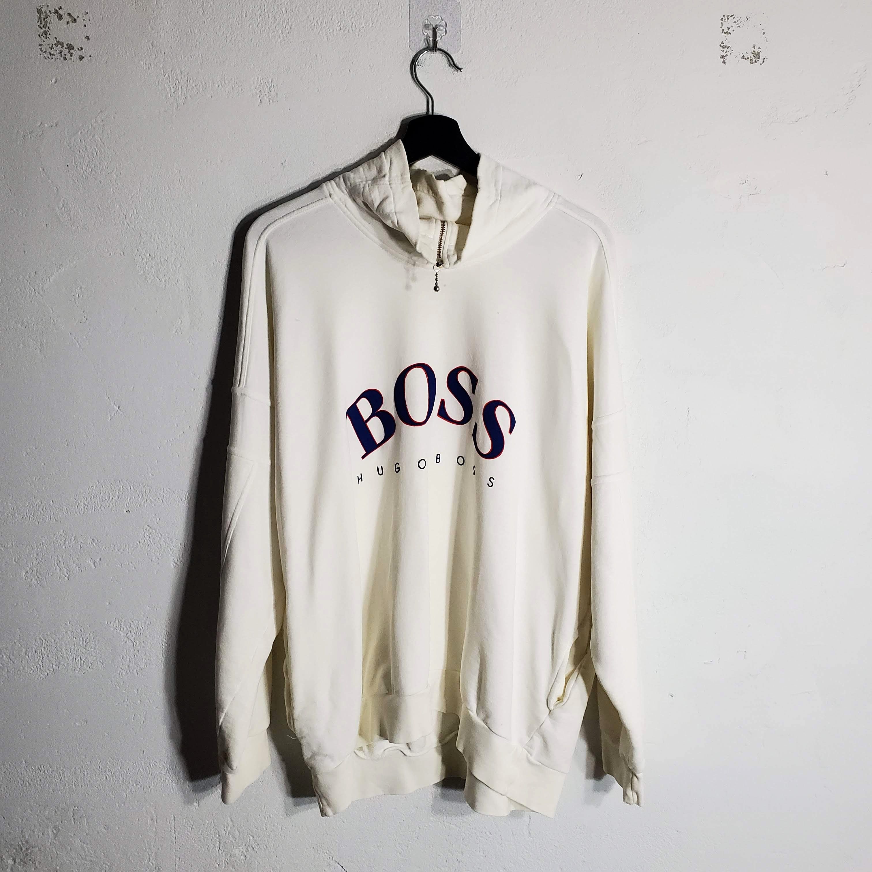 Hugo Boss Vintage 80s Hugo Boss Sports Big Logo Mockneck Sweatshirt Grailed