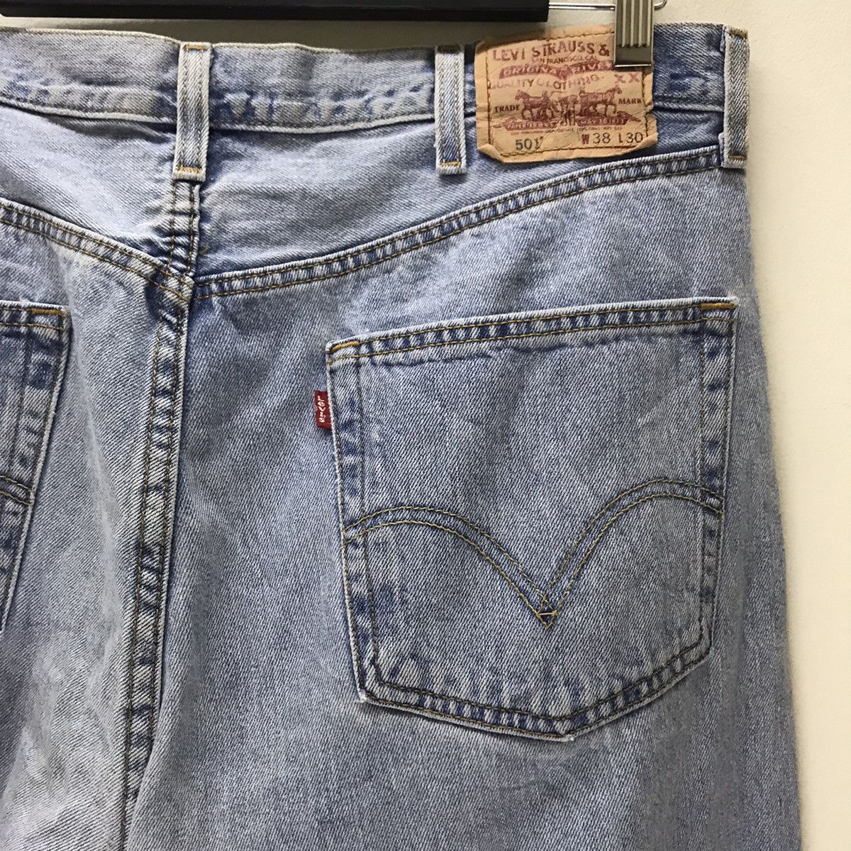 Levi's Vintage Levis 501 Distressed Denim jeans Lightwash Size US 38 / EU 54 - 13 Thumbnail