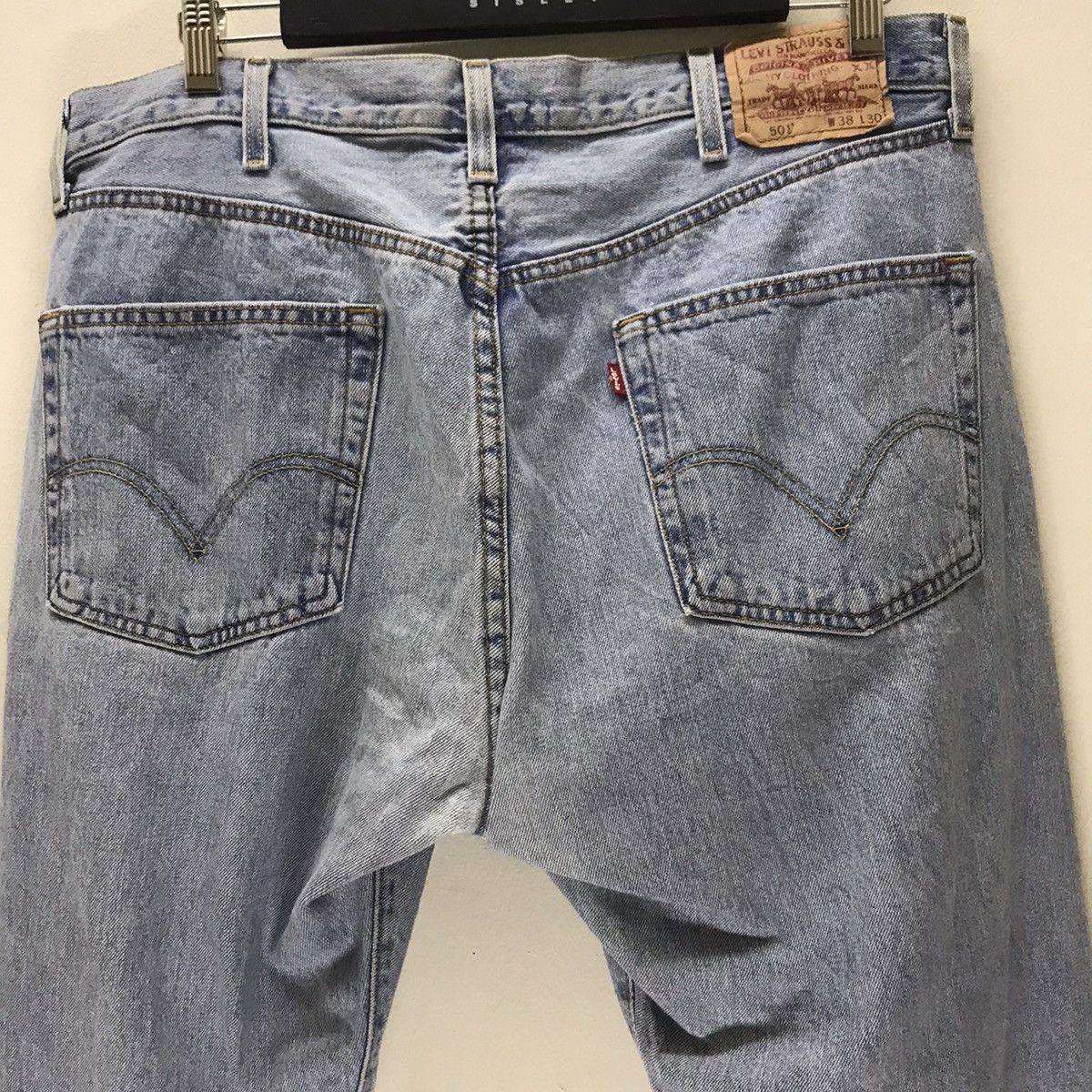 Levi's Vintage Levis 501 Distressed Denim jeans Lightwash Size US 38 / EU 54 - 11 Thumbnail