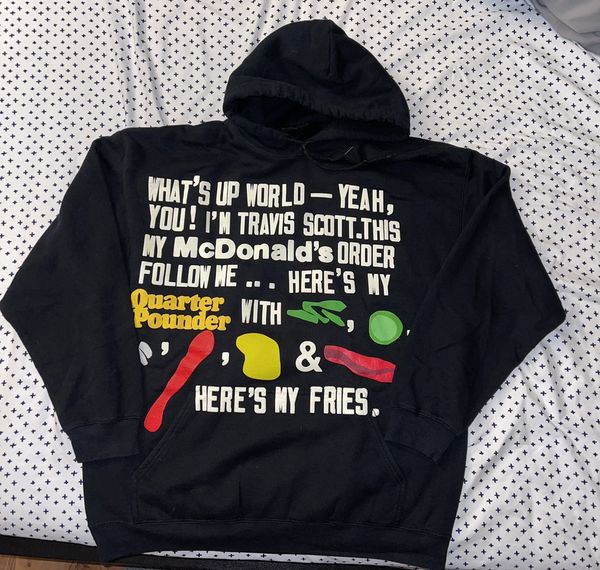 Travis Scott Travis Scott McDonalds CPFM 4 CJ Script Hoodie black