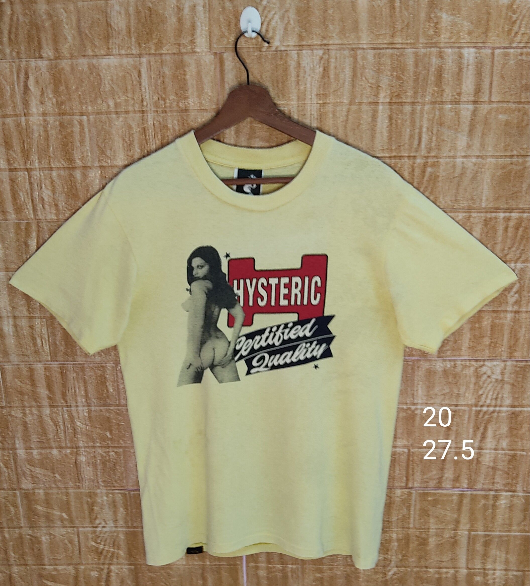 Pre-owned Hysteric Glamour X Vintage Delete Vintage Hysteric Glamour Porn Star Tshirt In Yellow