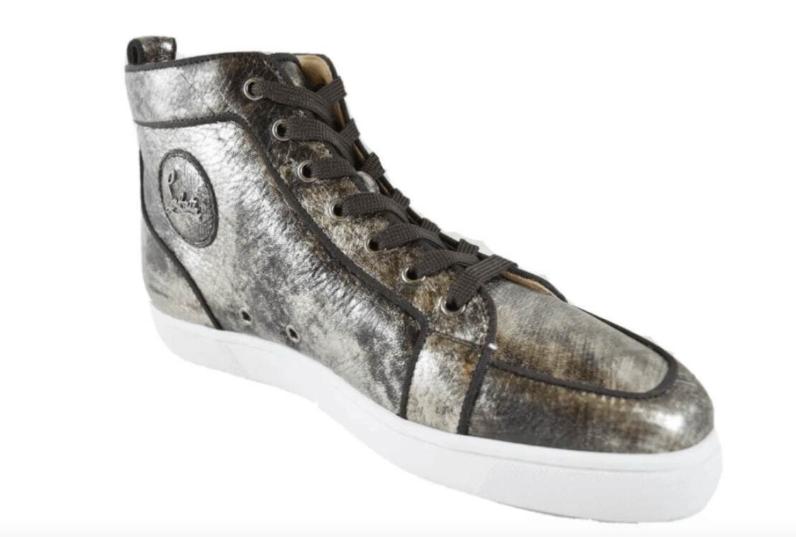 Christian Louboutin Christian Louboutin Rantus Orlato Flat Cervo Silver  42.5 | Grailed