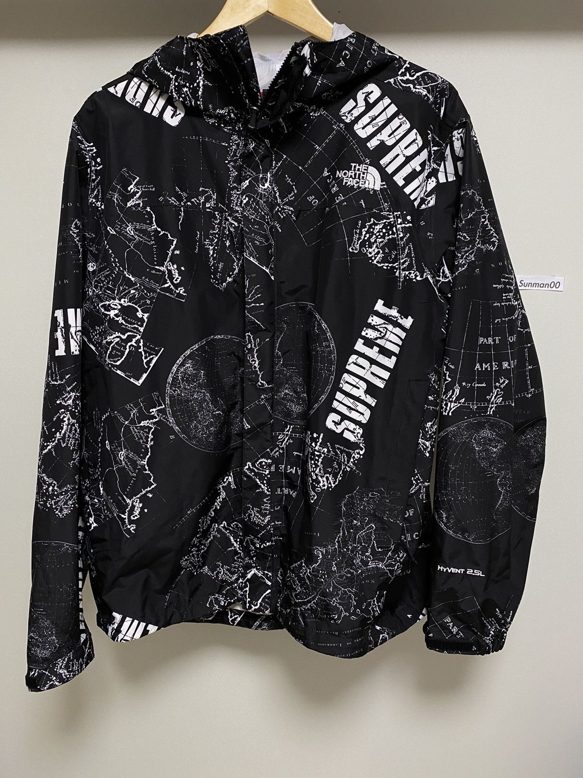 Supreme Supreme The North Face Venture Jacket map TNF | Grailed