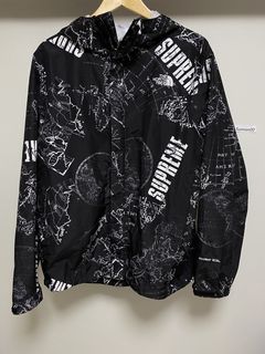 Supreme X the North Face SS2012 Venture Map Windbreaker Jacket Size L For  Sale at 1stDibs