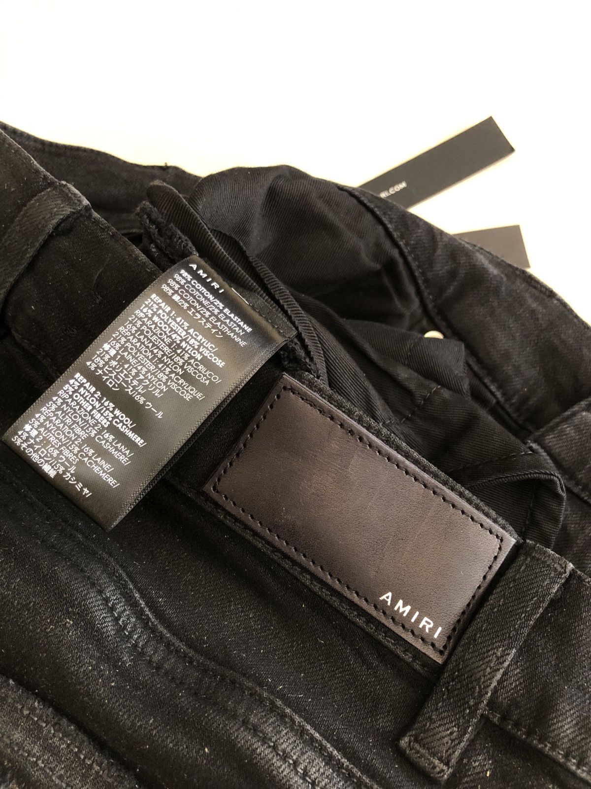 Amiri Amiri Black Grunge Patch Jeans Size 34 Size US 34 / EU 50 - 4 Thumbnail